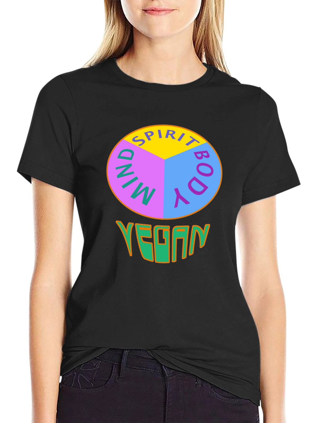 Vegan Mind Body Spirit Graphic T-Shirt