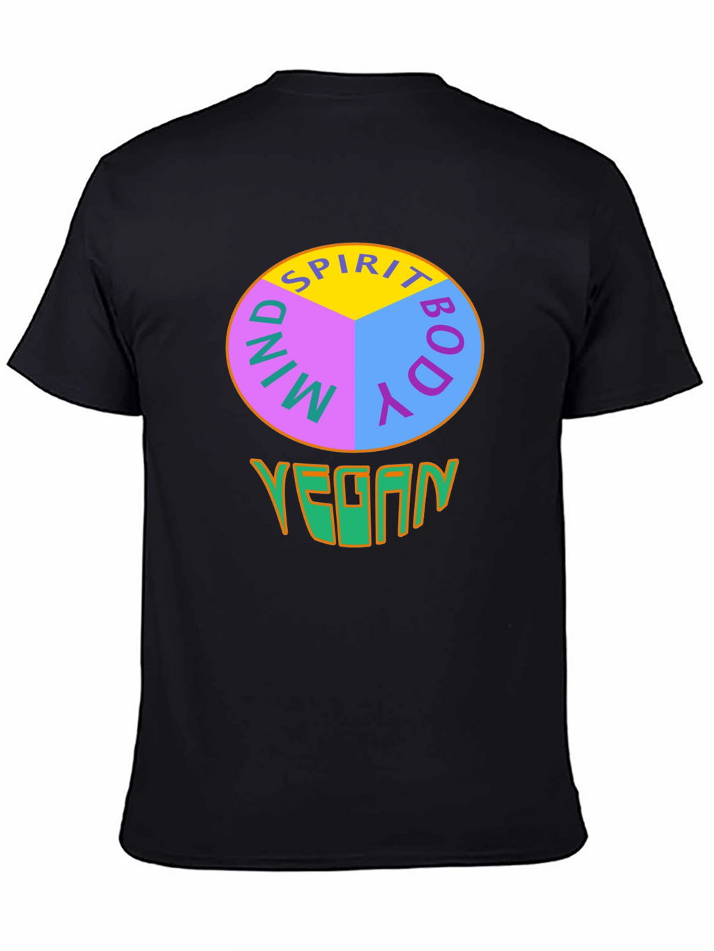 Vegan Mind Body Spirit Graphic T-Shirt