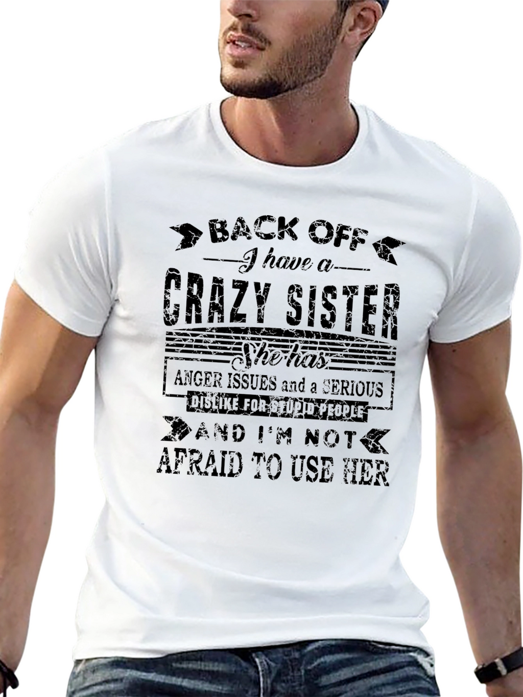 Crazy Sister T-Shirt - Novelty Graphic Tee