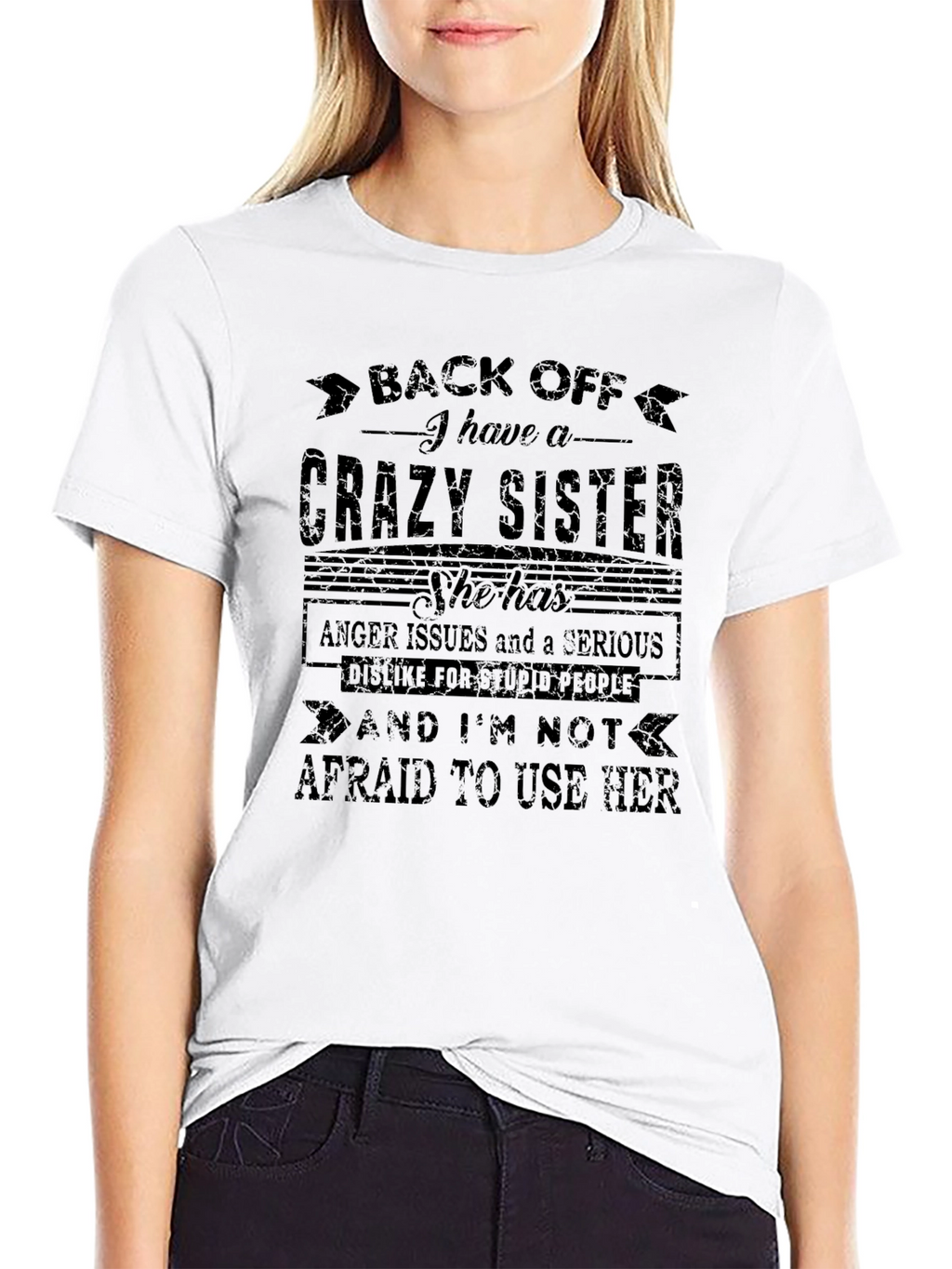 Crazy Sister T-Shirt - Novelty Graphic Tee
