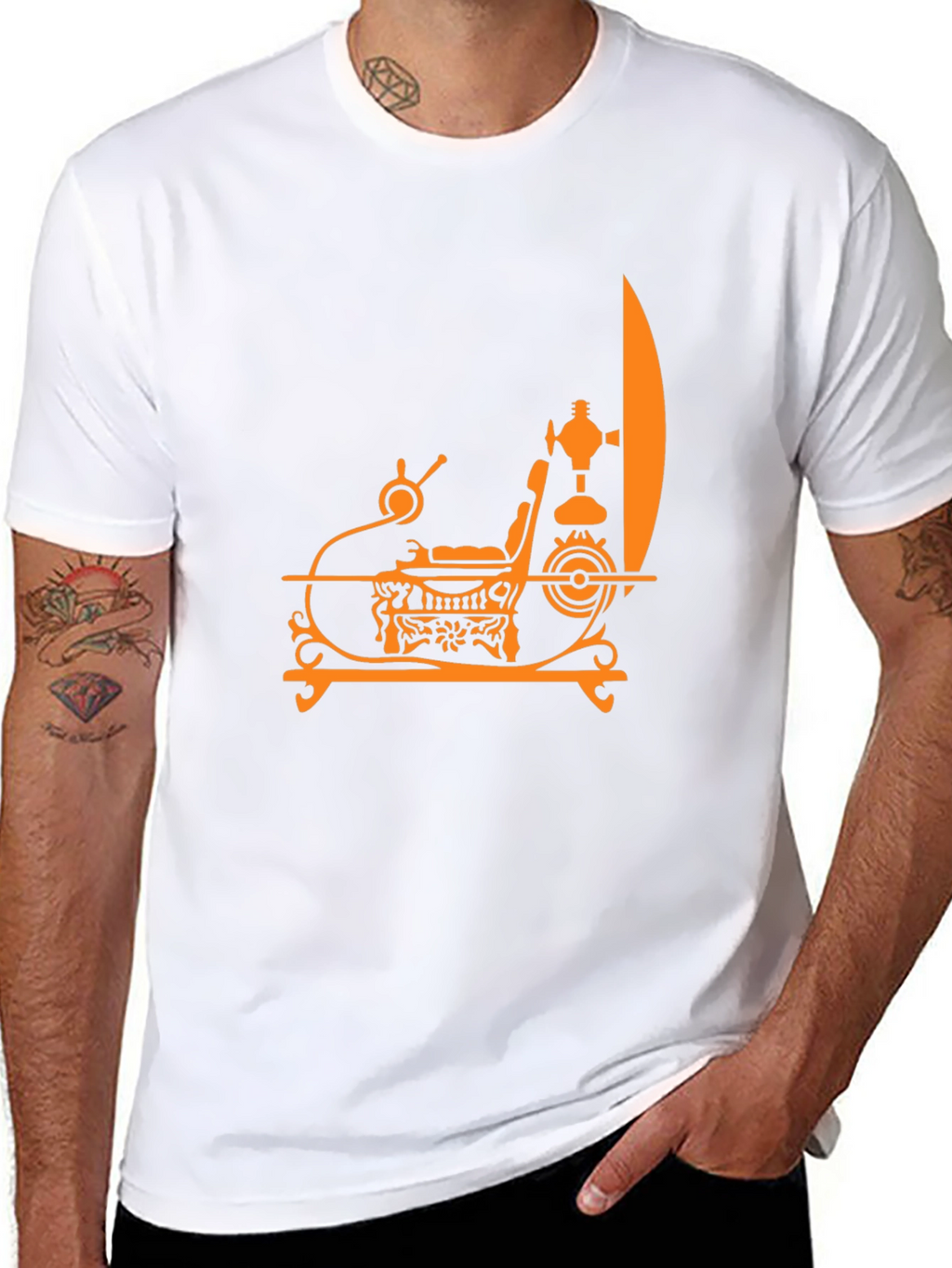 Steampunk Chair Graphic Tee - Modern Comfort