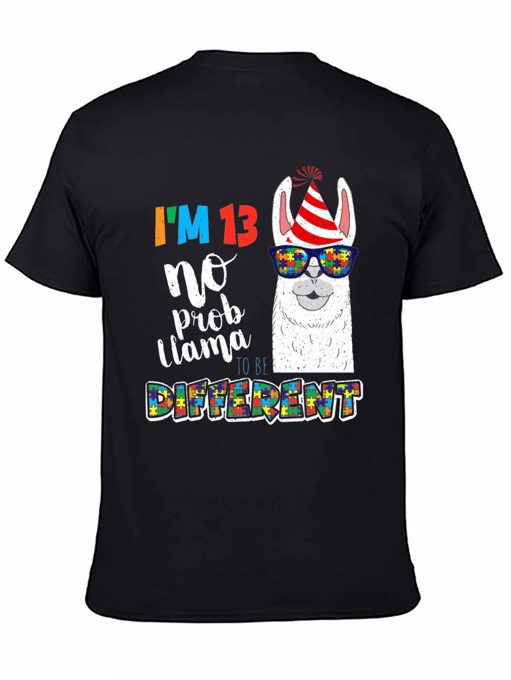 Im 13 No Prob Llama Autism Awareness T-Shirt