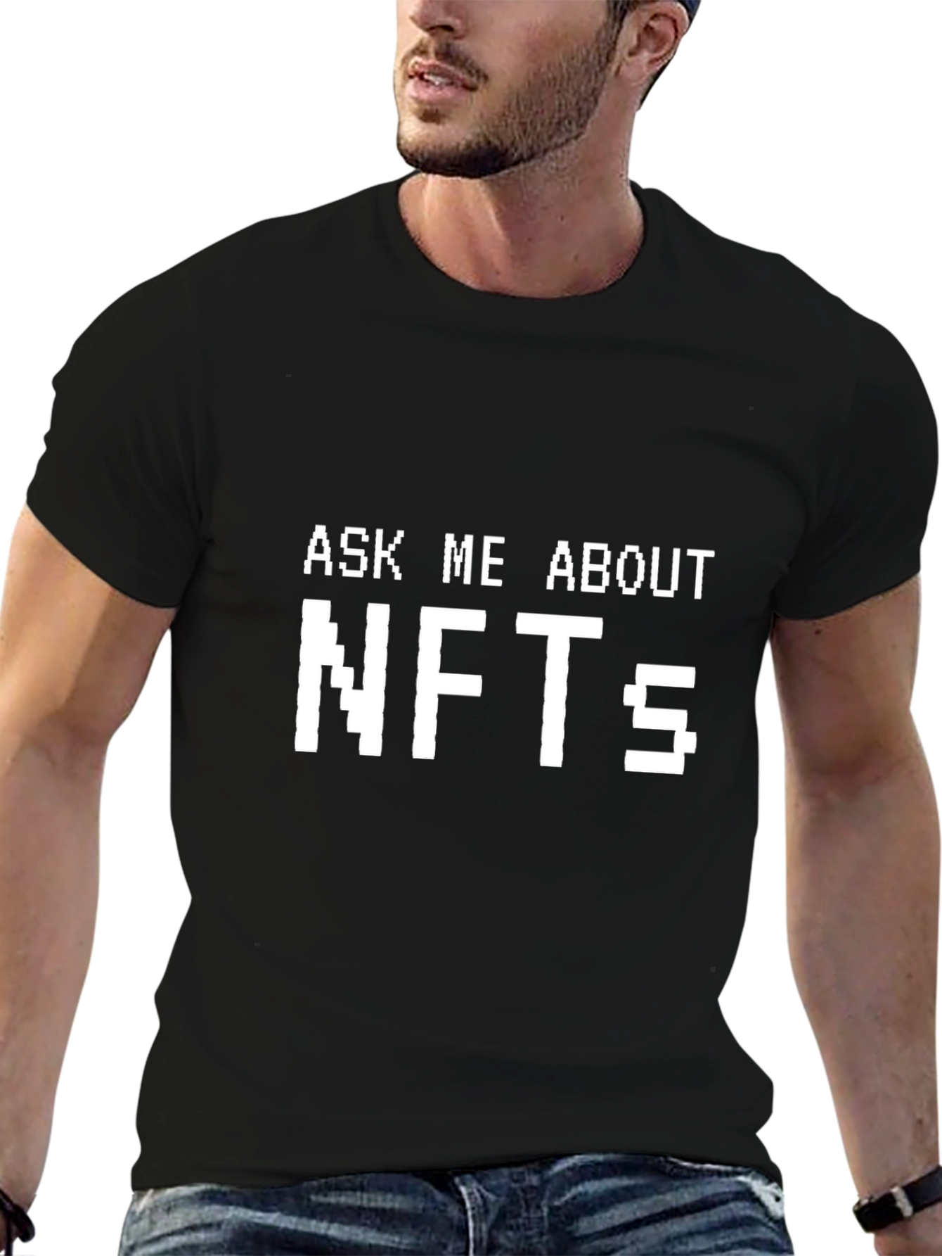 Ask Me About NFTs Black T-Shirt