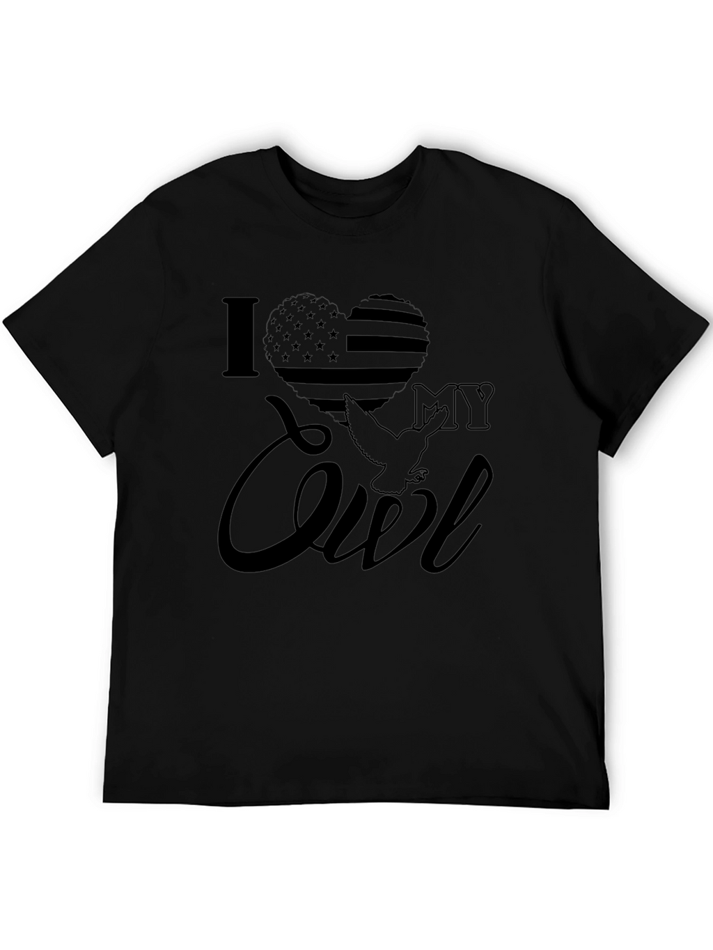 I Love My Owl T-Shirt Patriotic American USA Flag
