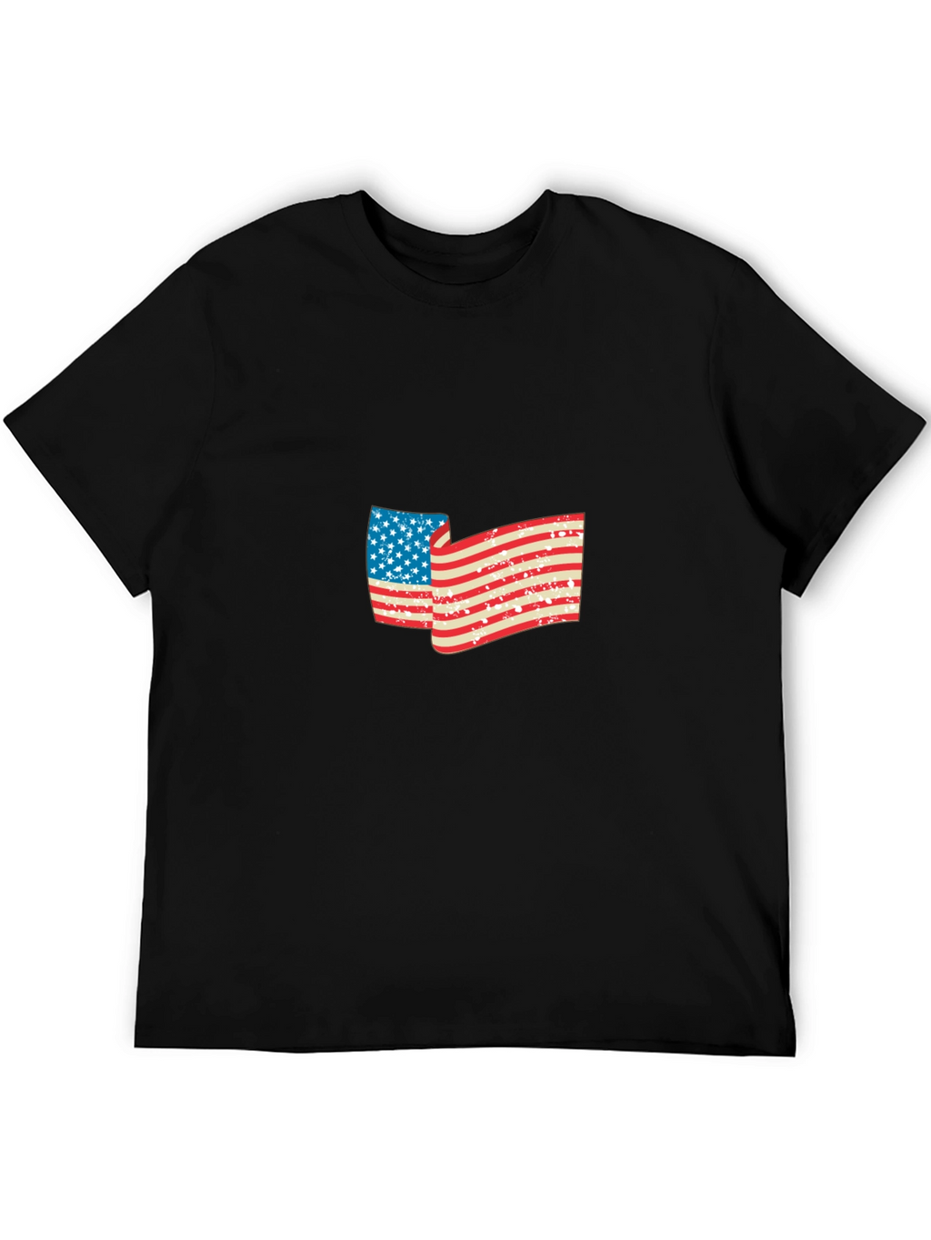 American Flag Graphic Black T-Shirt