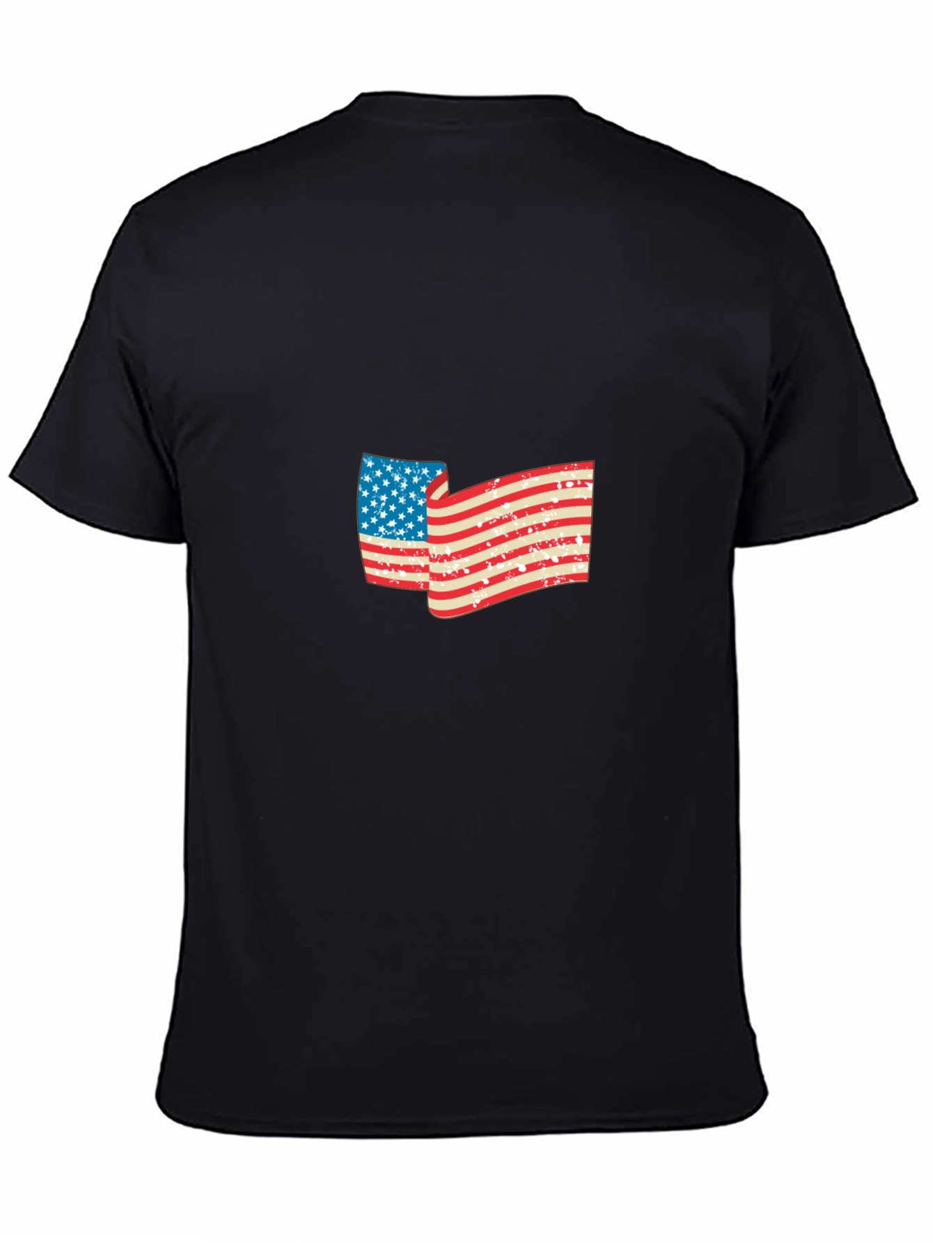 American Flag Graphic Black T-Shirt