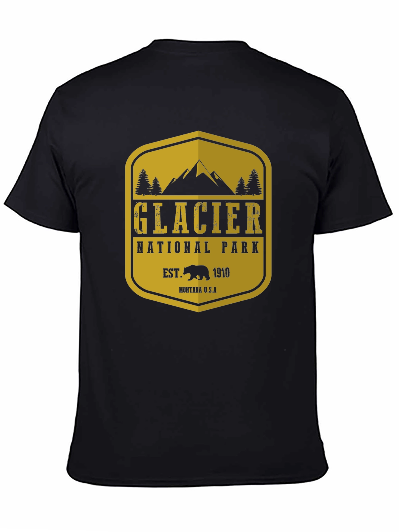 Glacier National Park T-Shirt - Black