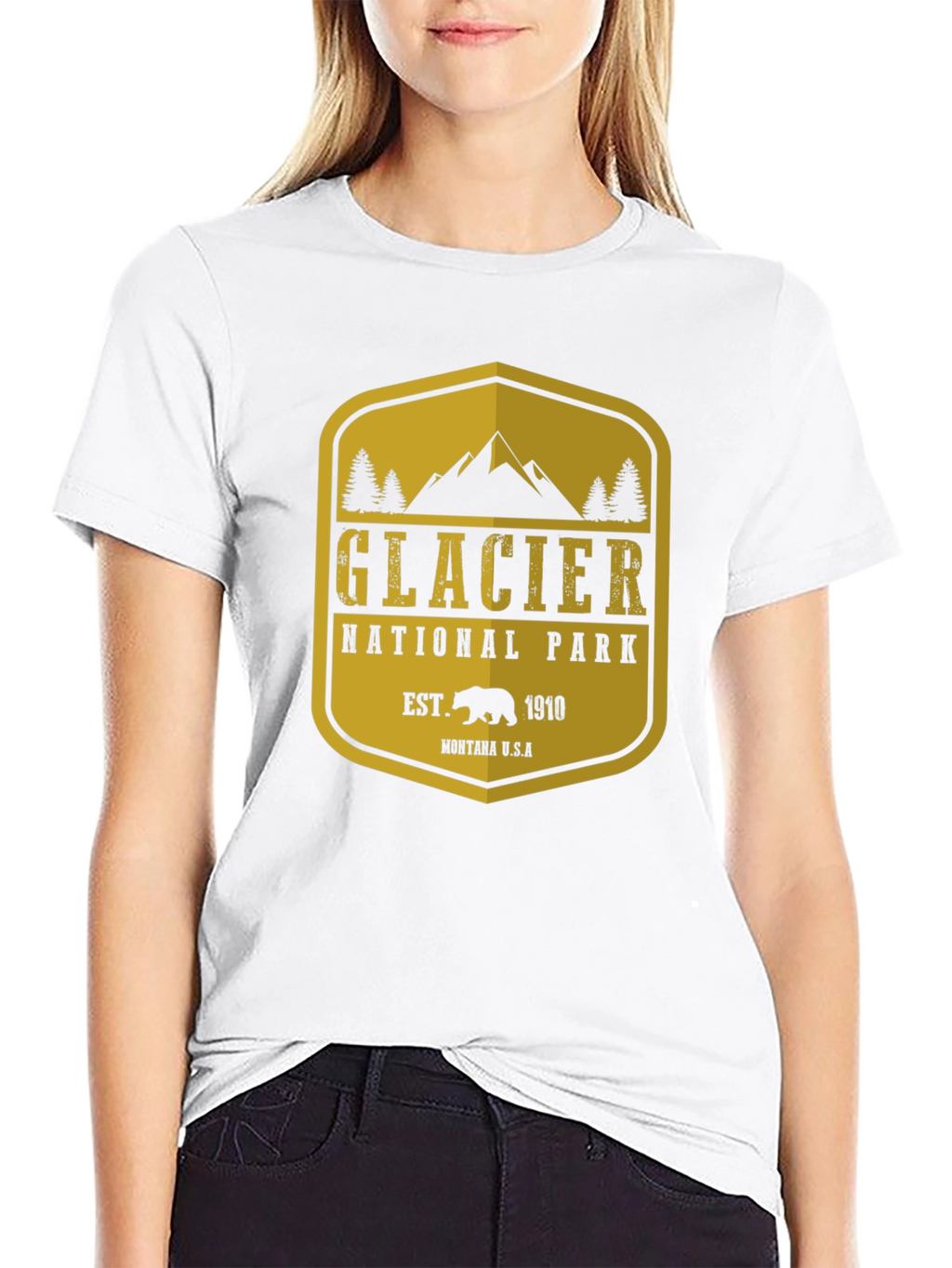 Glacier National Park T-Shirt - Black
