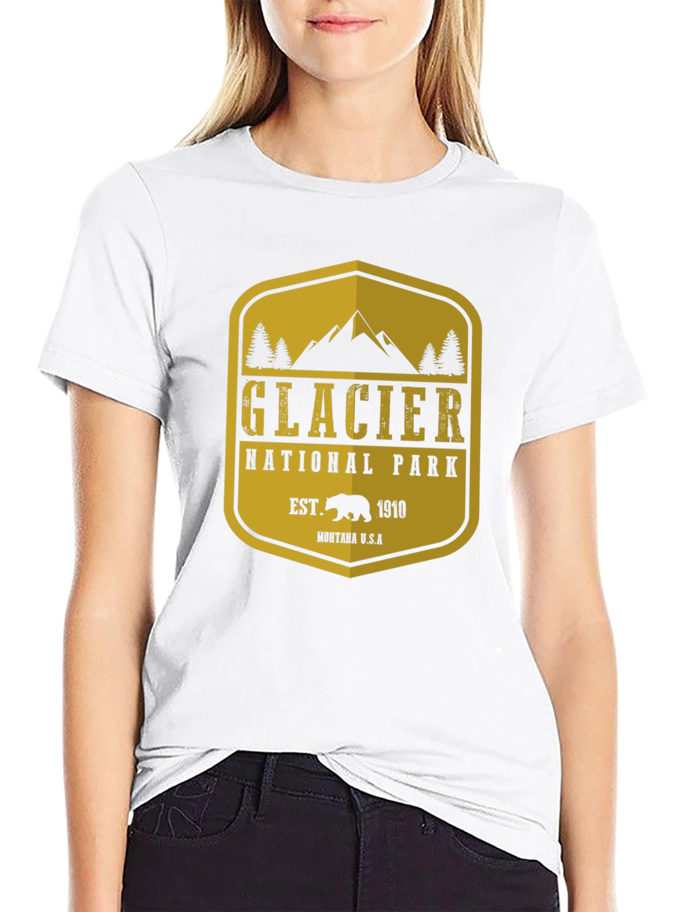 Glacier National Park T-Shirt - Black