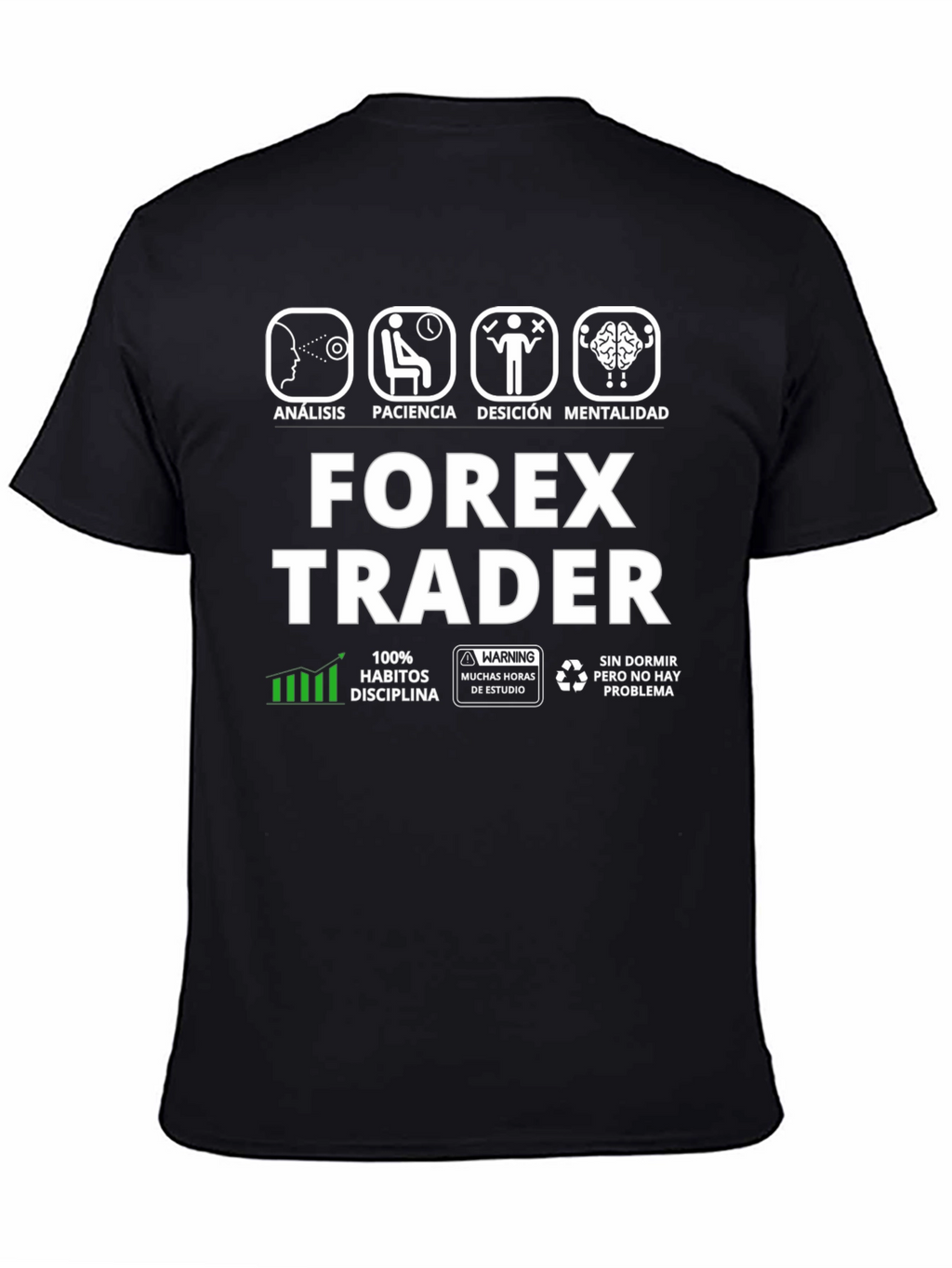 Forex Trader T-Shirt - Analysis Patience Decision Mentality