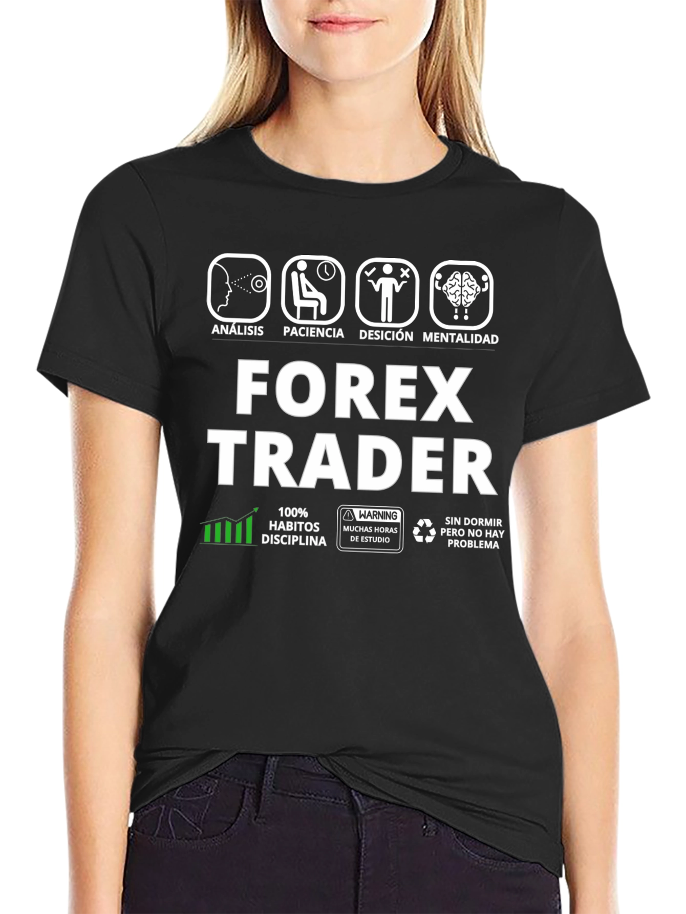 Forex Trader T-Shirt - Analysis Patience Decision Mentality