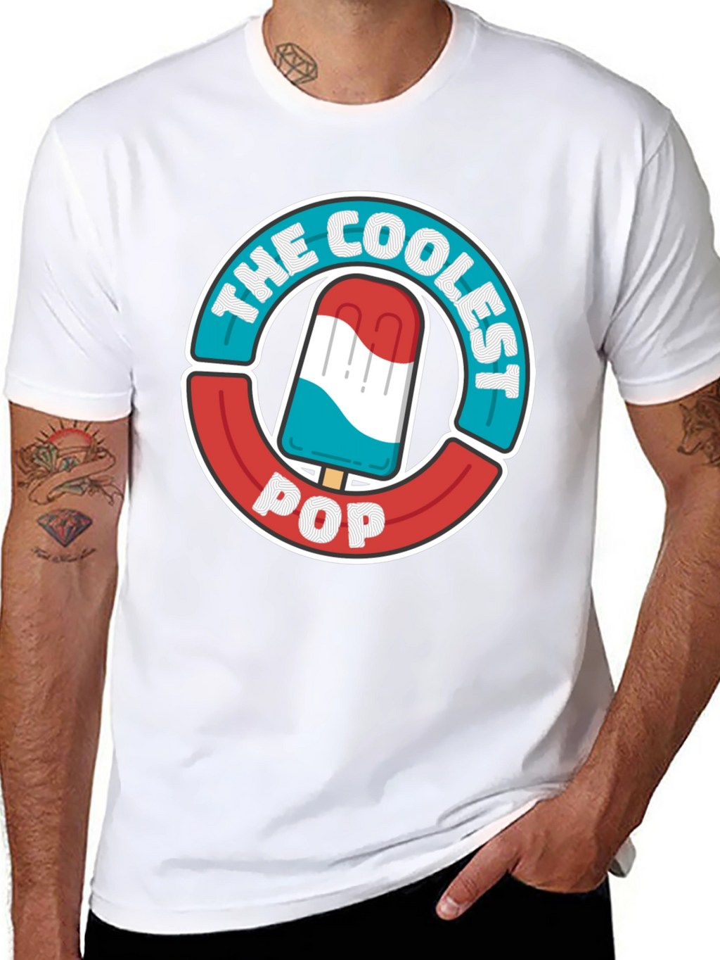 The Coolest Pop T-Shirt - Patriotic Popsicle Design