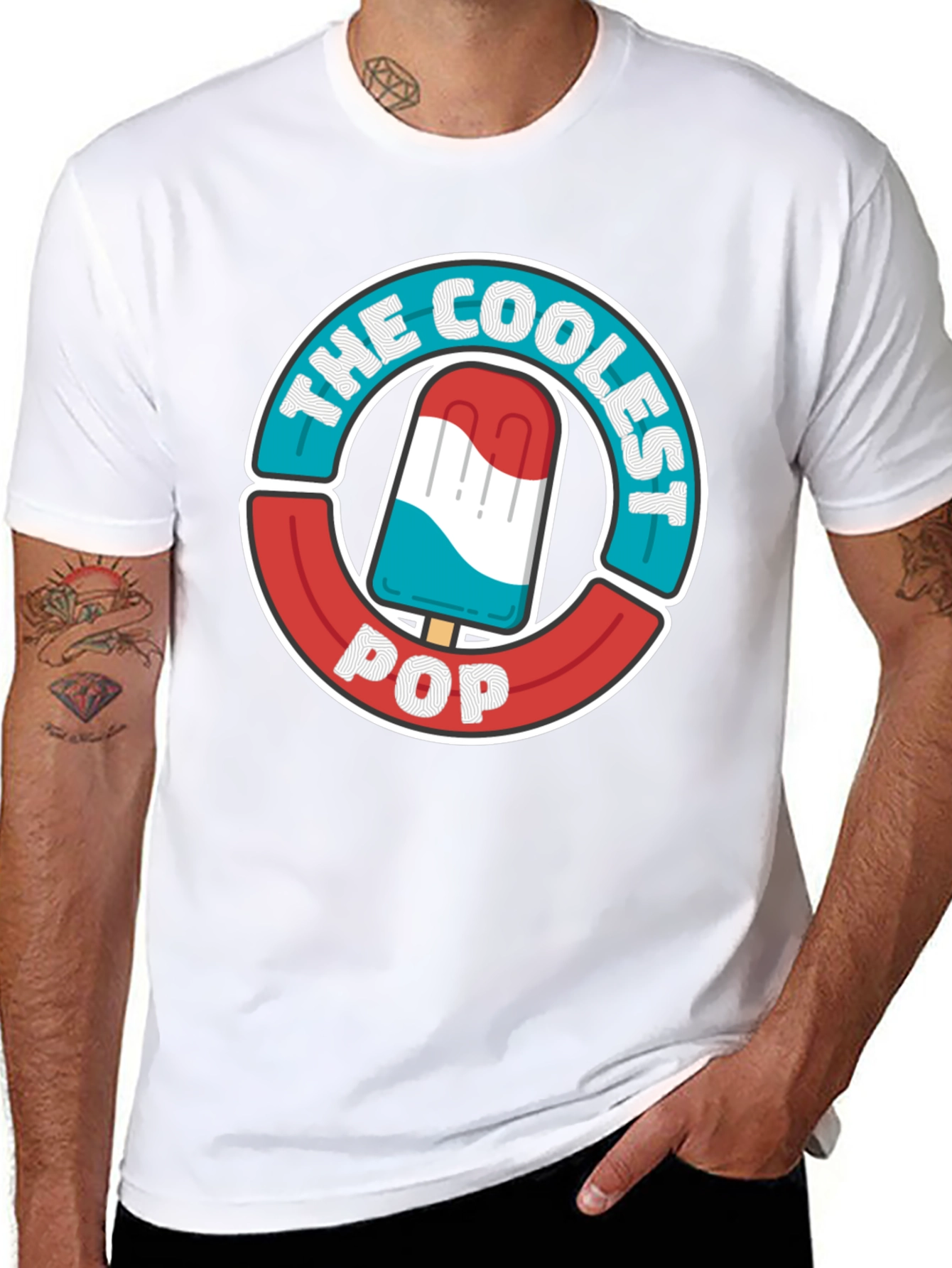 The Coolest Pop T-Shirt - Patriotic Popsicle Design