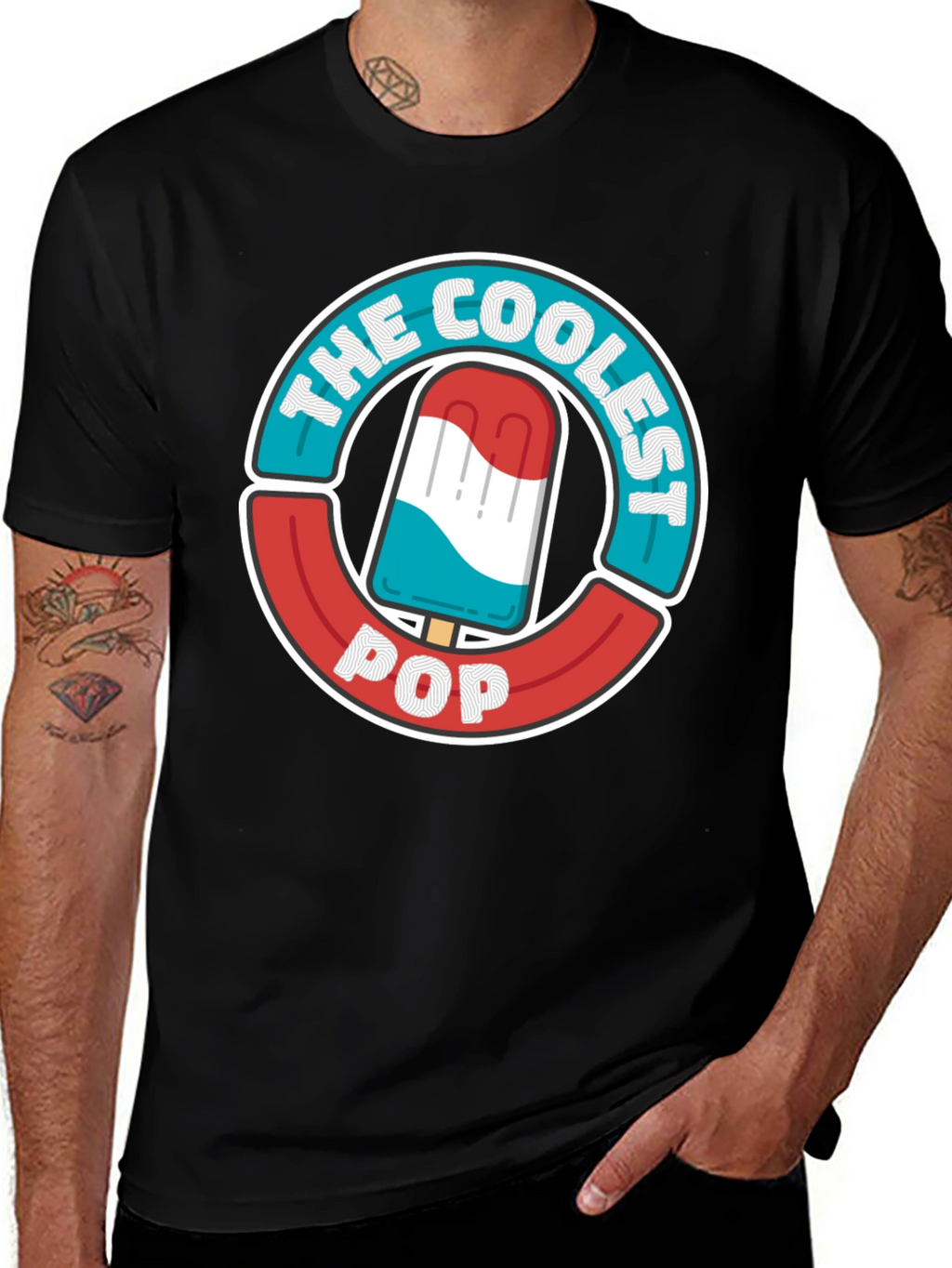 The Coolest Pop T-Shirt - Patriotic Popsicle Design