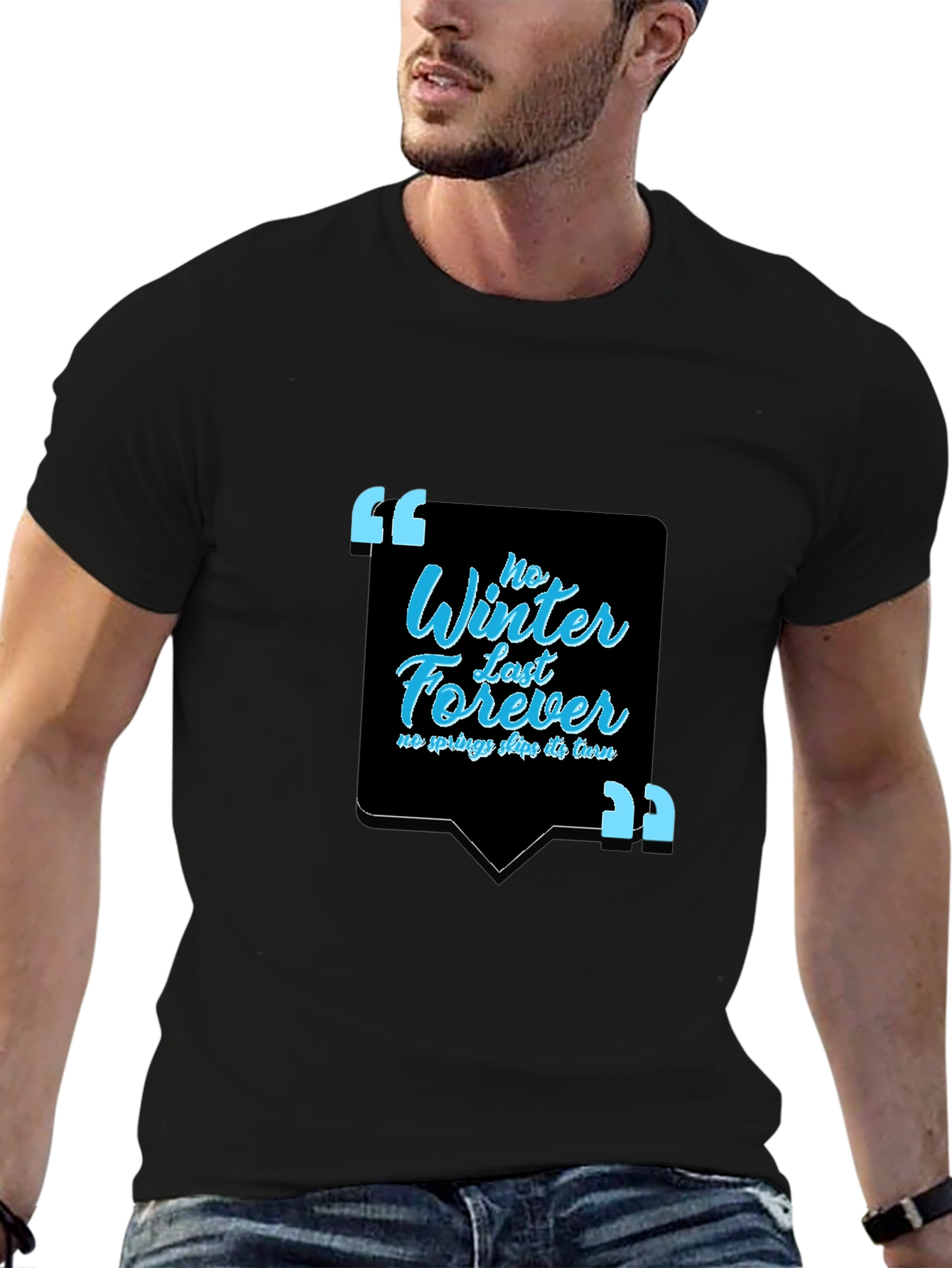 Inspirational Quote Black Graphic Tee