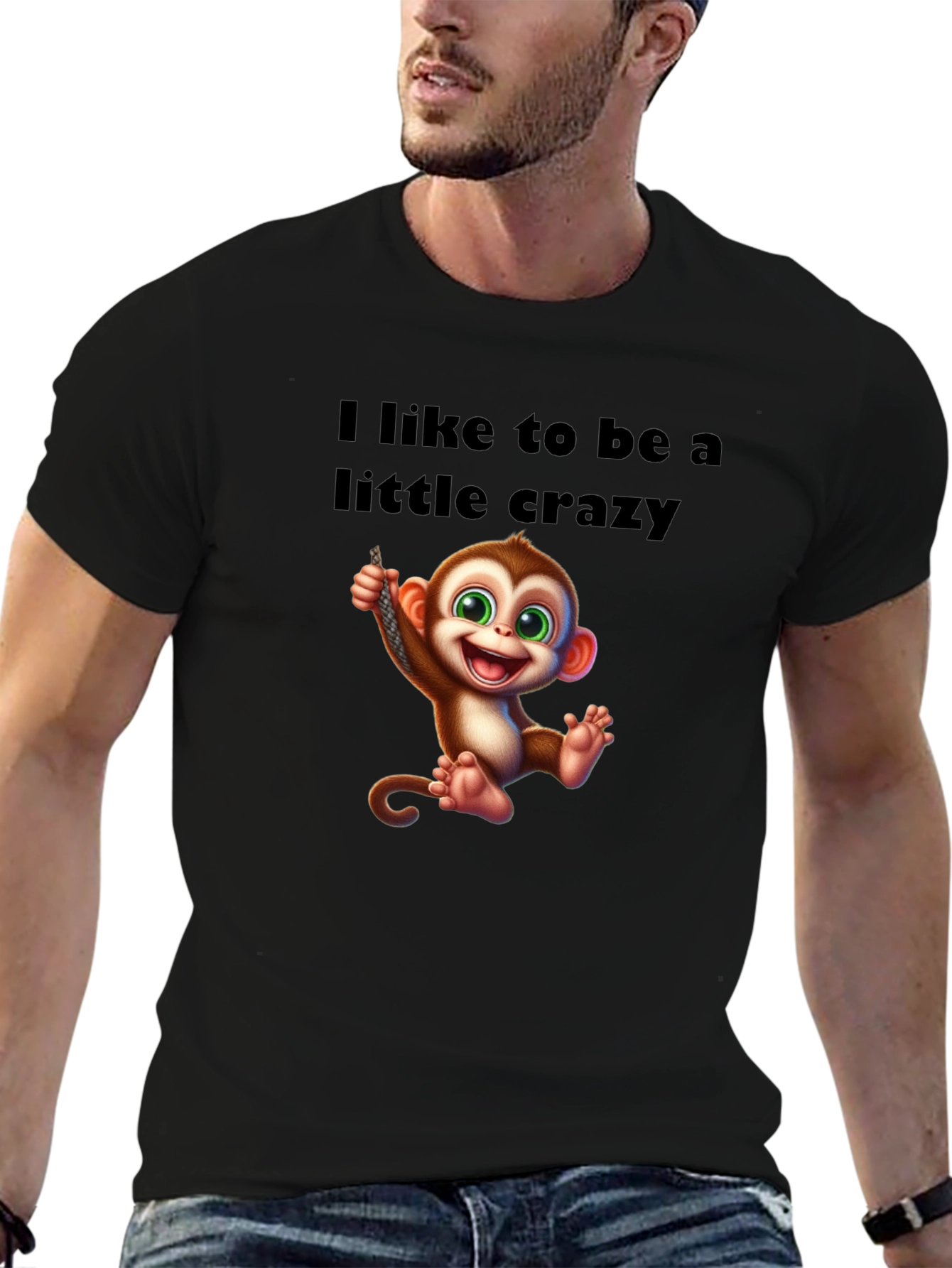 Crazy Monkey Graphic T-Shirt