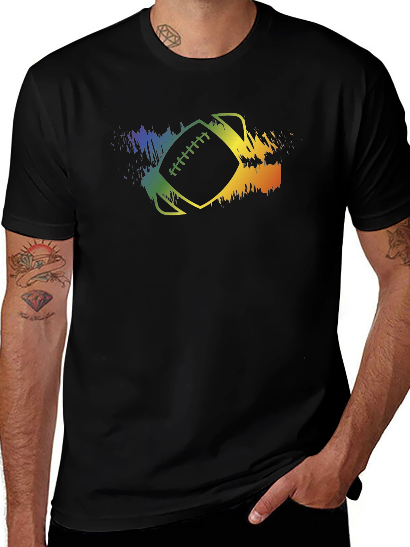 Rainbow Football T-Shirt