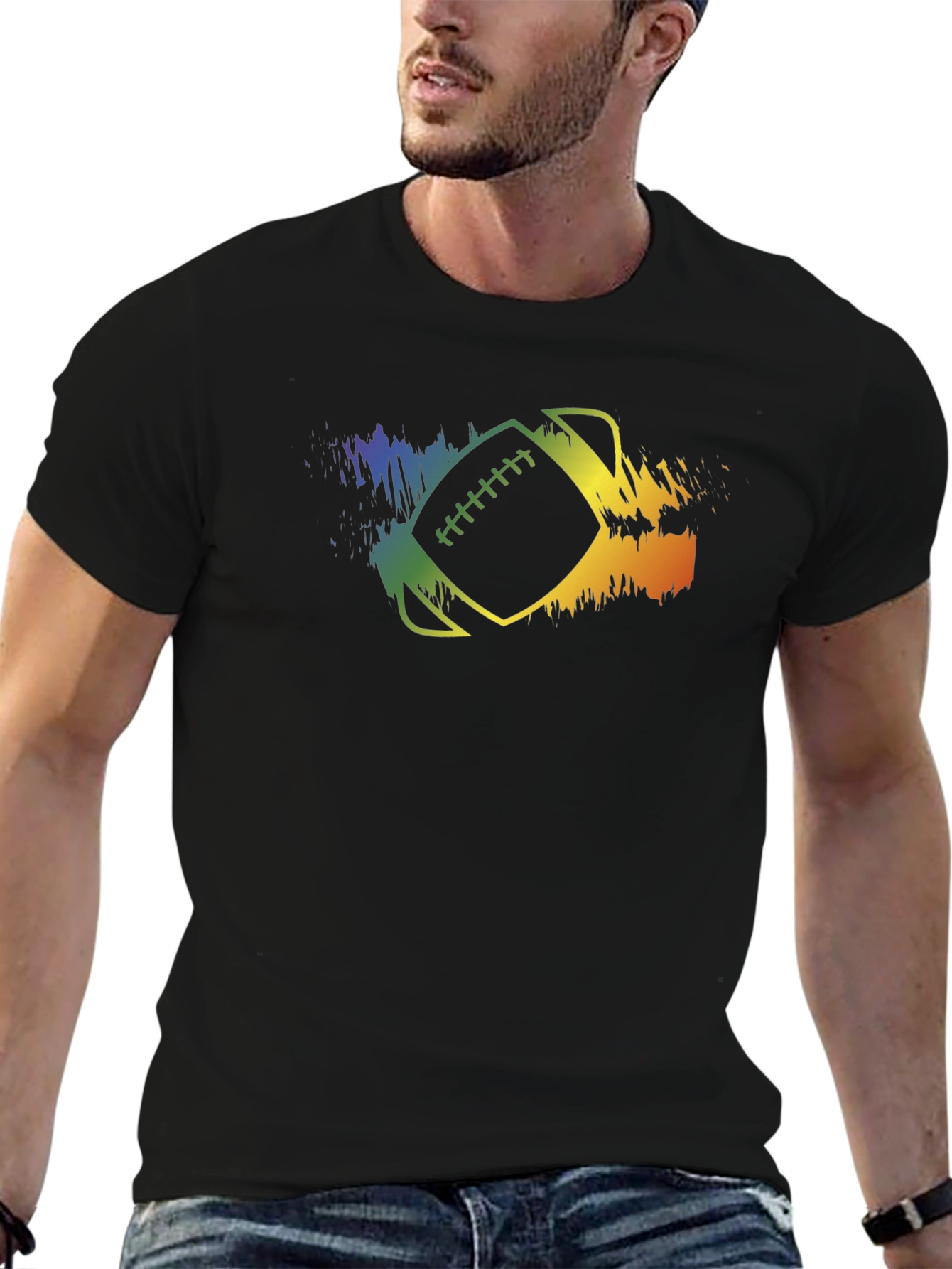 Rainbow Football T-Shirt