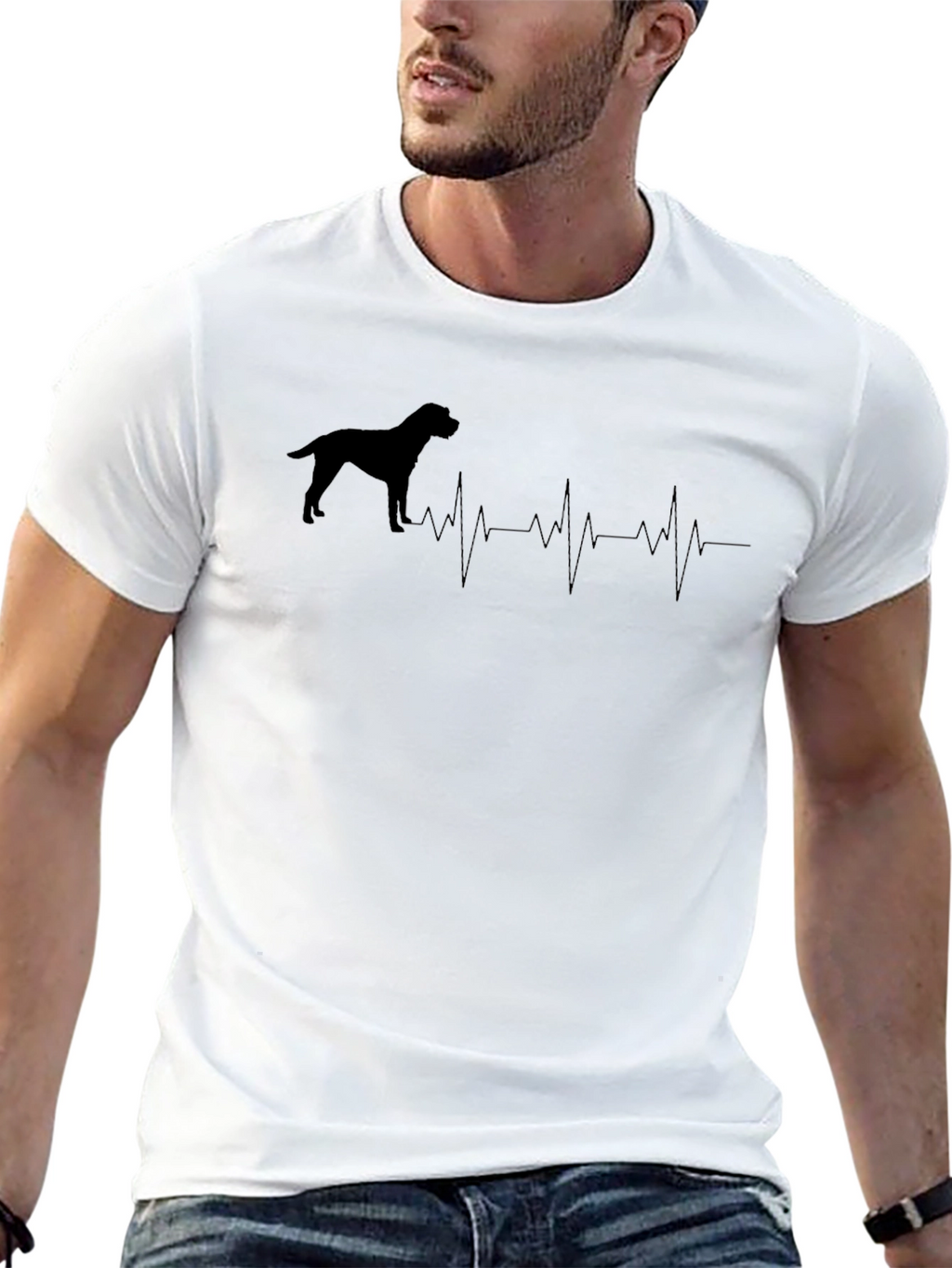 Dog Heartbeat Graphic Tee - Soft & Stylish