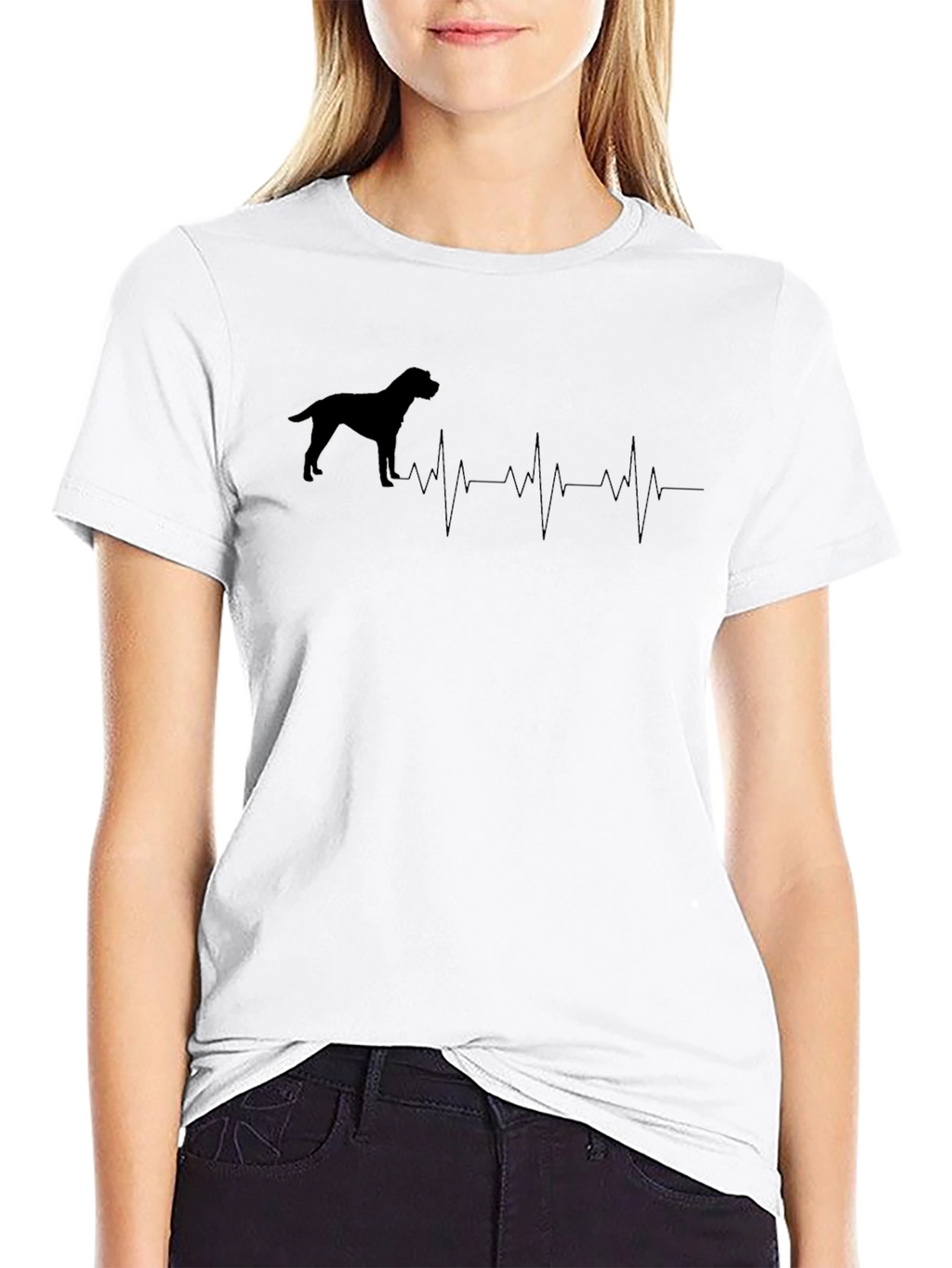 Dog Heartbeat Graphic Tee - Soft & Stylish