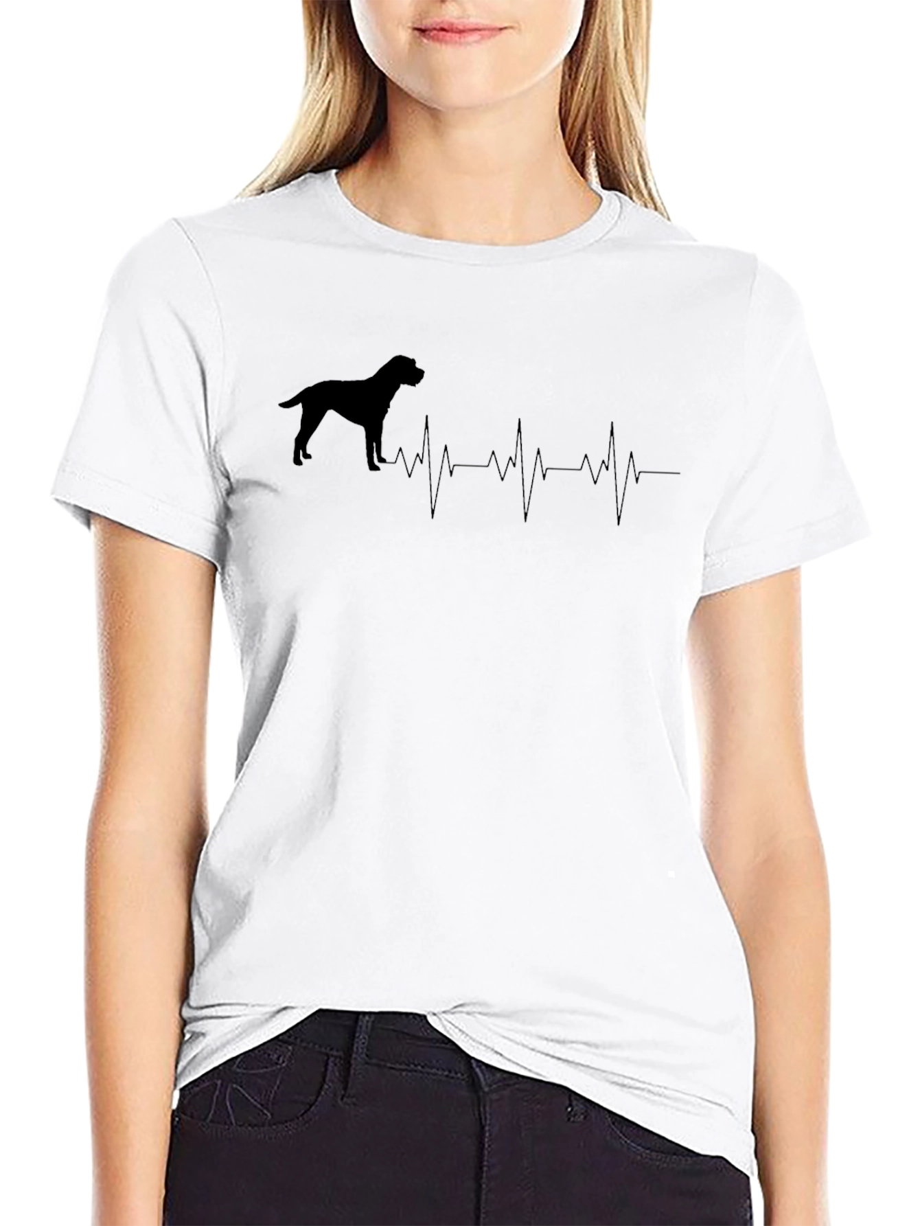 Dog Heartbeat Graphic Tee - Soft & Stylish