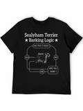 Sealyham Terrier Barking Logic Black T-Shirt