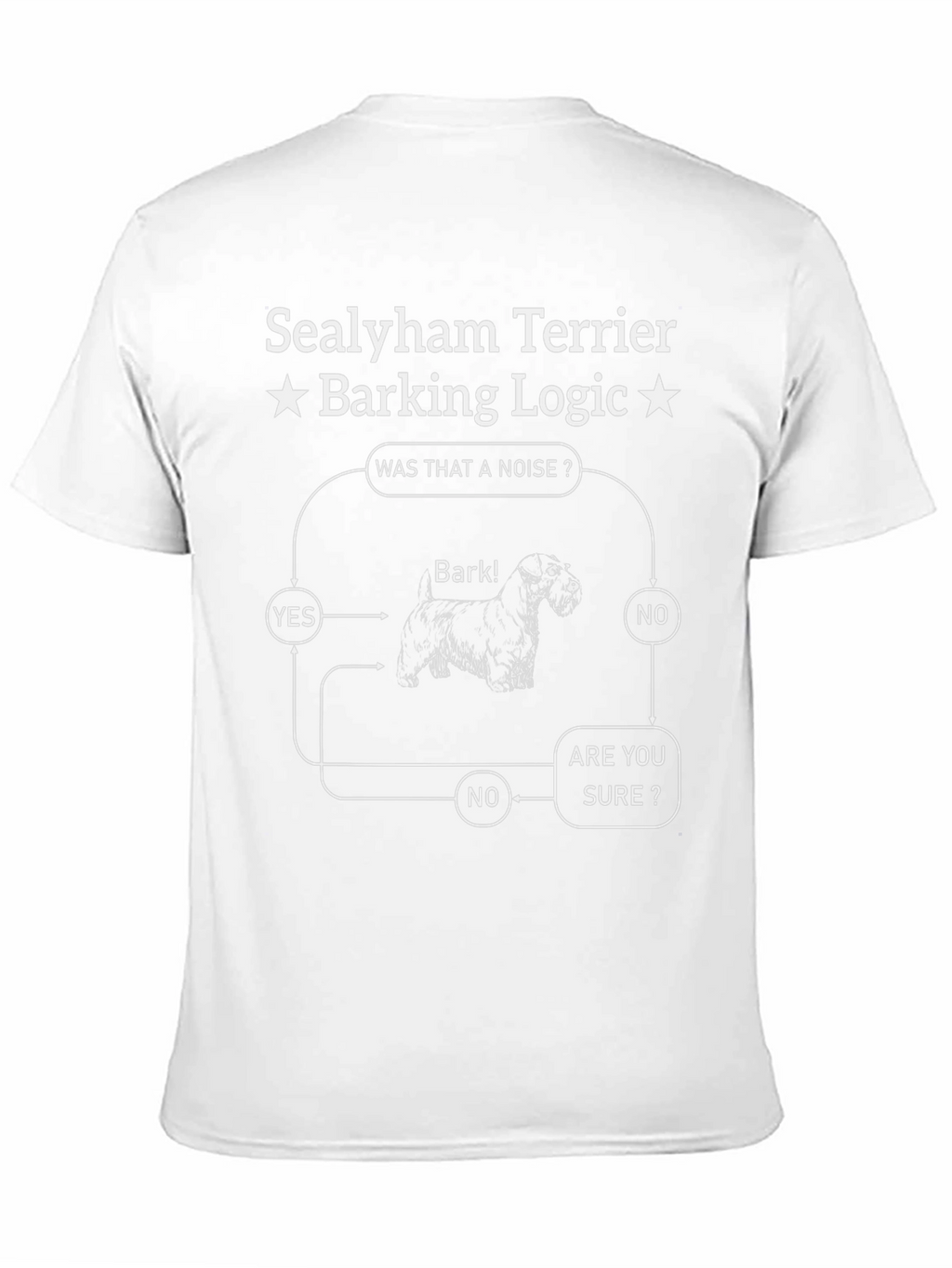 Sealyham Terrier Barking Logic Black T-Shirt
