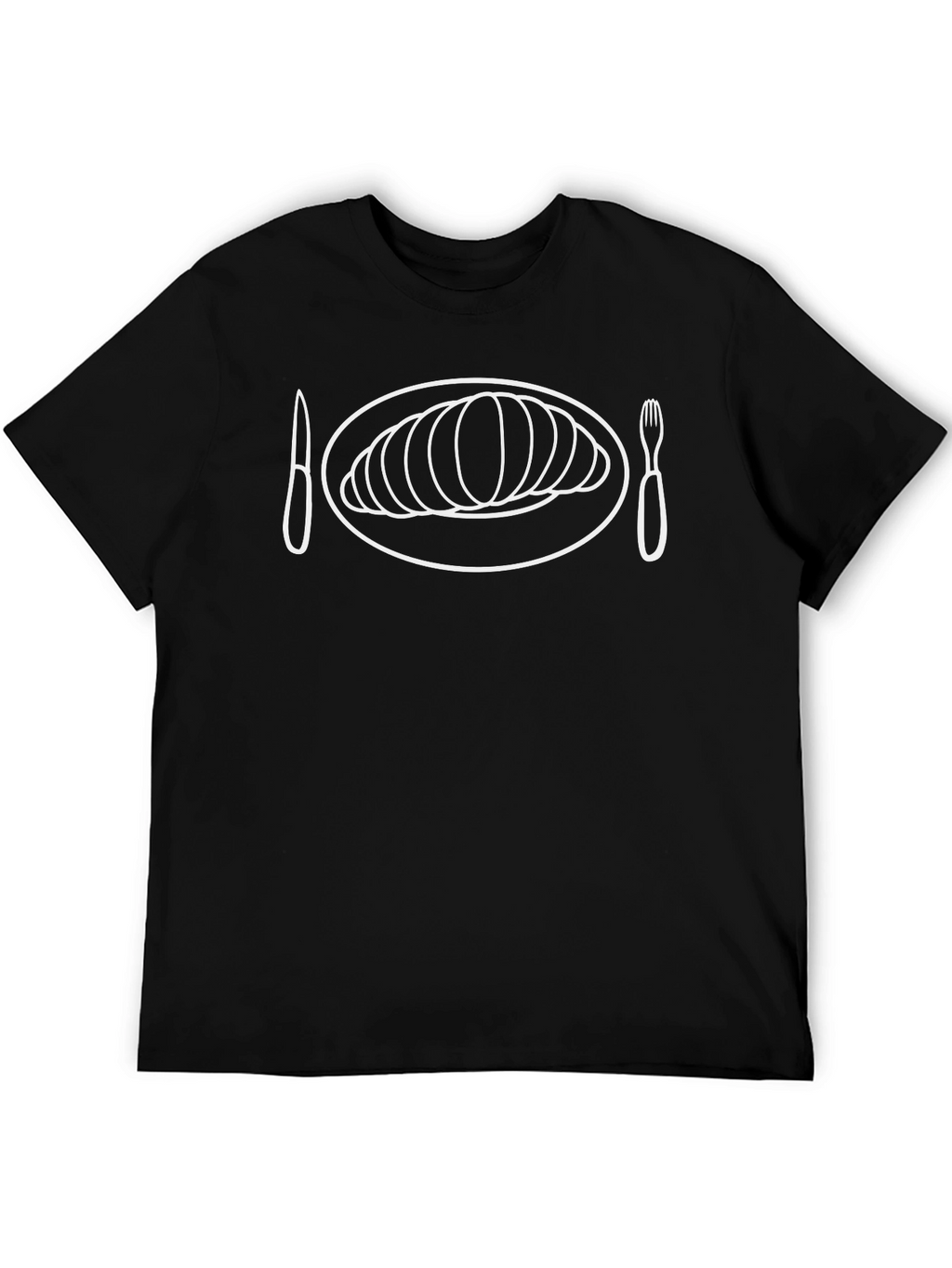 Croissant T-Shirt - Foodie Graphic Tee