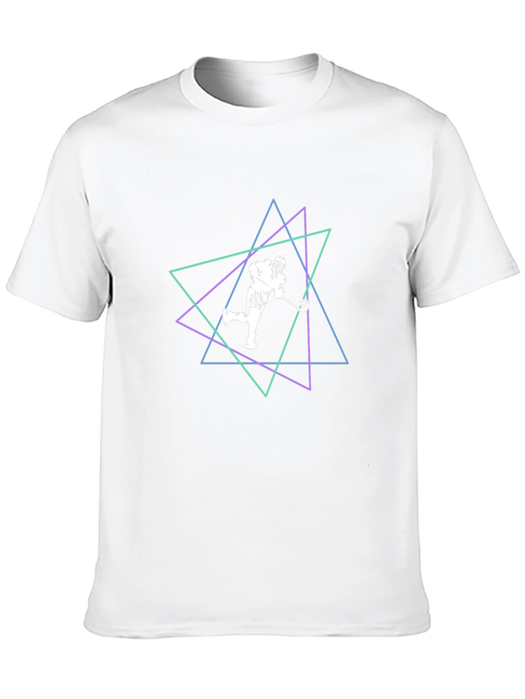 Geometric Hockey Player T-Shirt