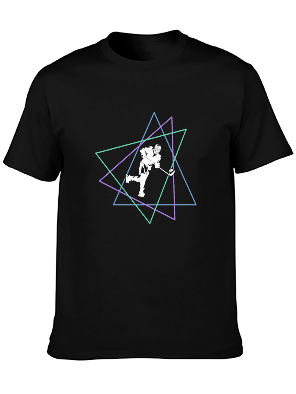 Geometric Hockey Player T-Shirt