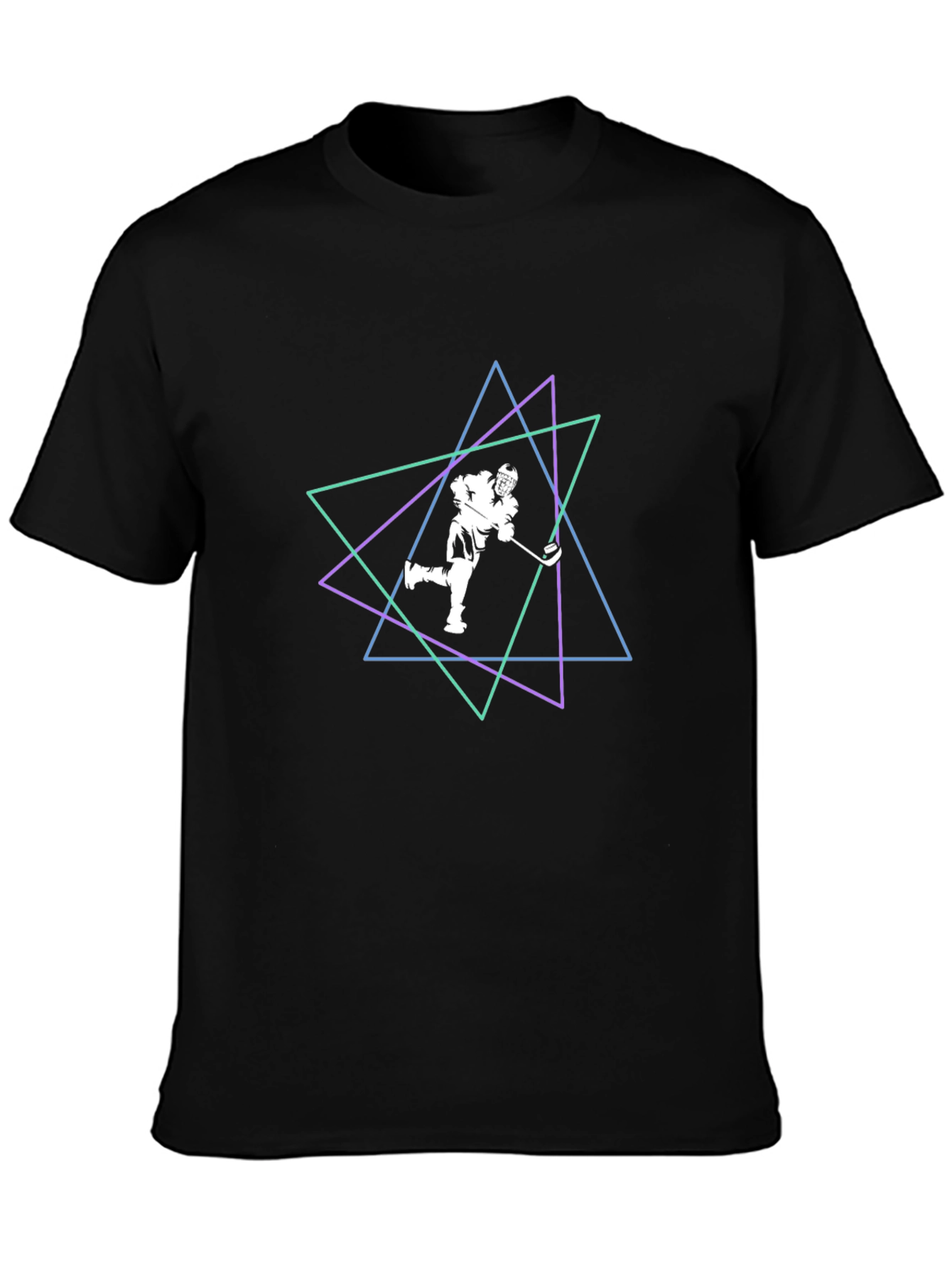 Geometric Hockey Player T-Shirt