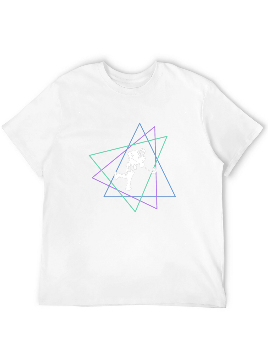 Geometric Hockey Player T-Shirt