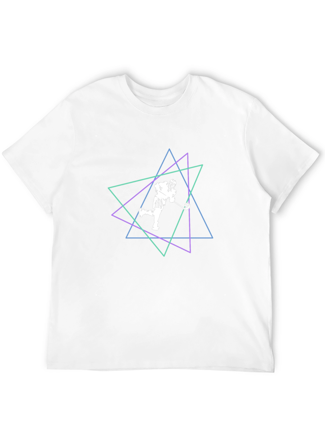 Geometric Hockey Player T-Shirt