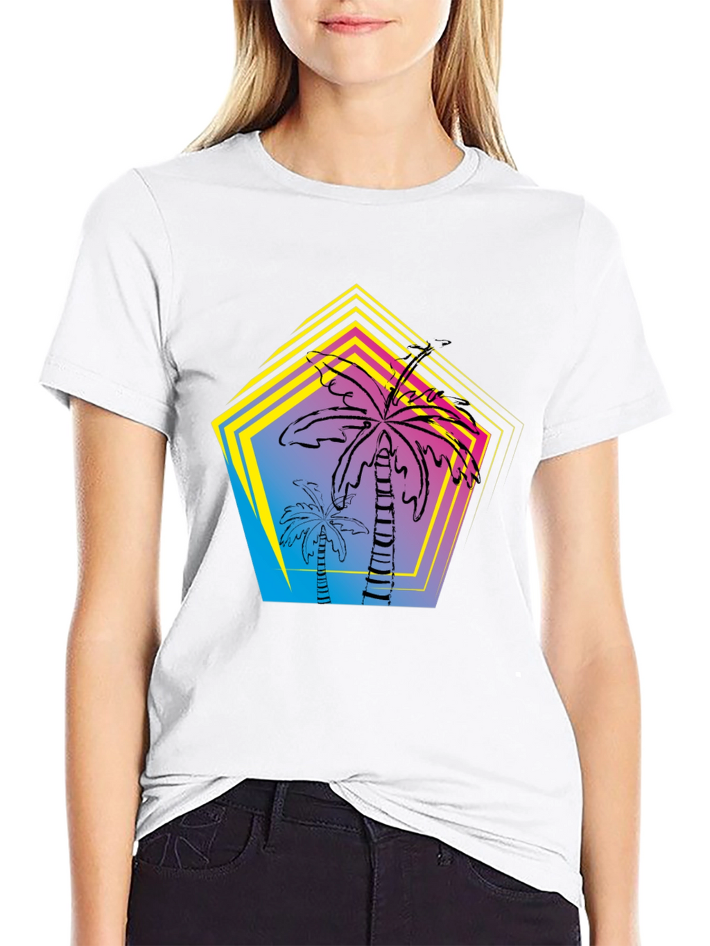 Palm Tree Retro Graphic T-Shirt