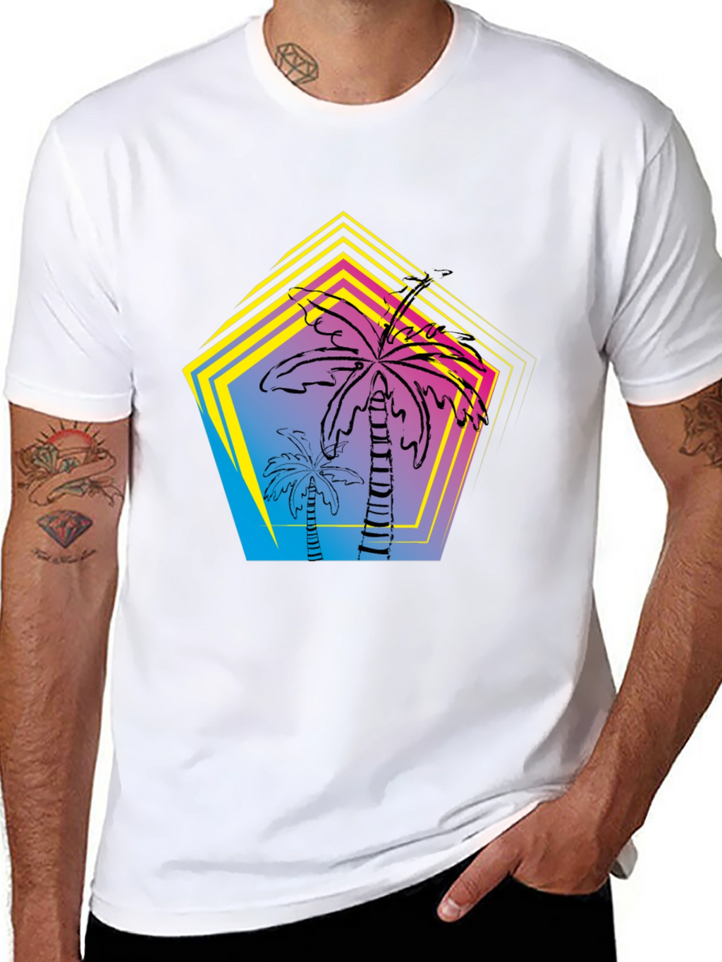 Palm Tree Retro Graphic T-Shirt