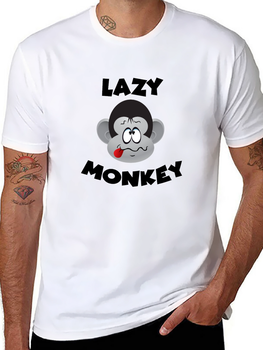 Lazy Monkey Graphic T-Shirt
