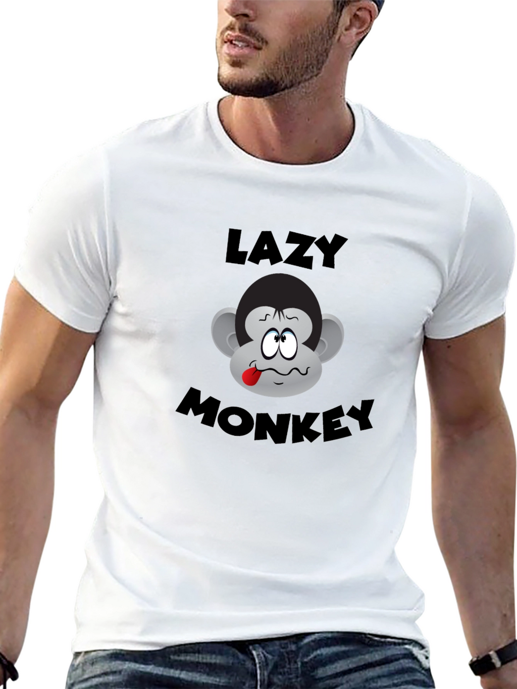 Lazy Monkey Graphic T-Shirt
