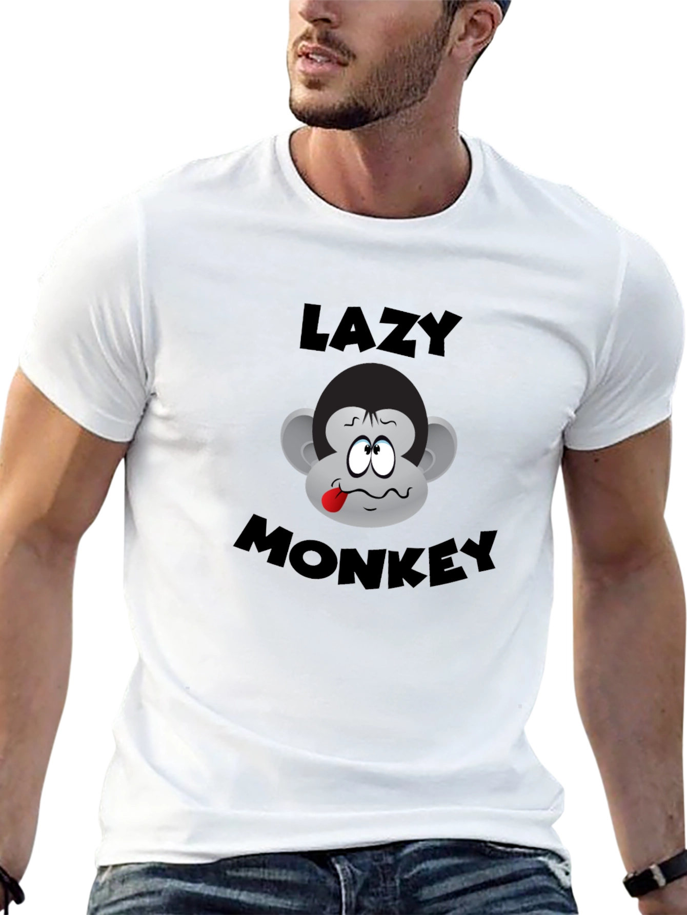 Lazy Monkey Graphic T-Shirt
