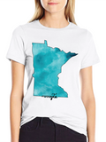 Minnesota State Watercolor T-Shirt