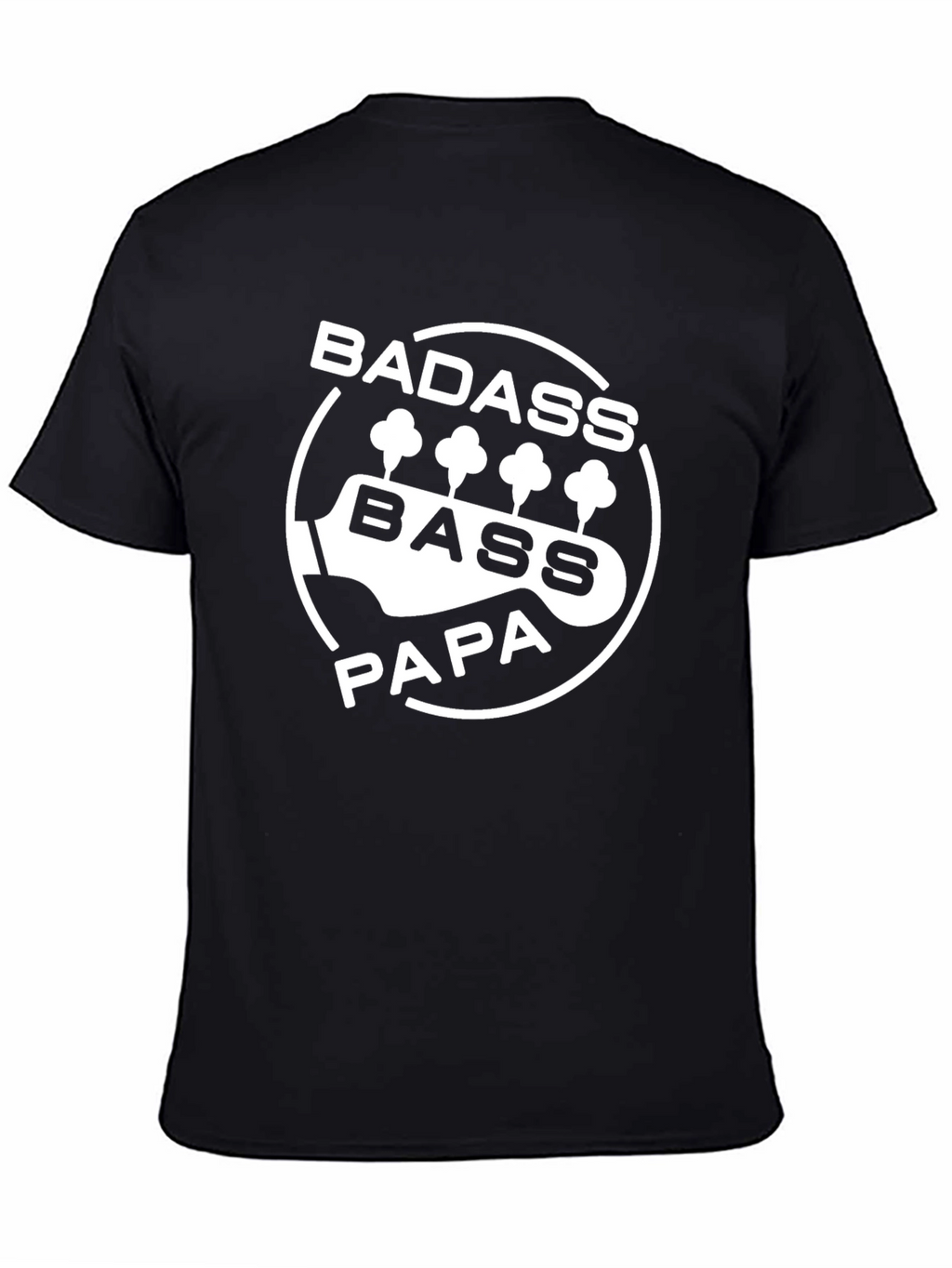 Badass Bass Papa T-Shirt - Cool Musician Dad Tee
