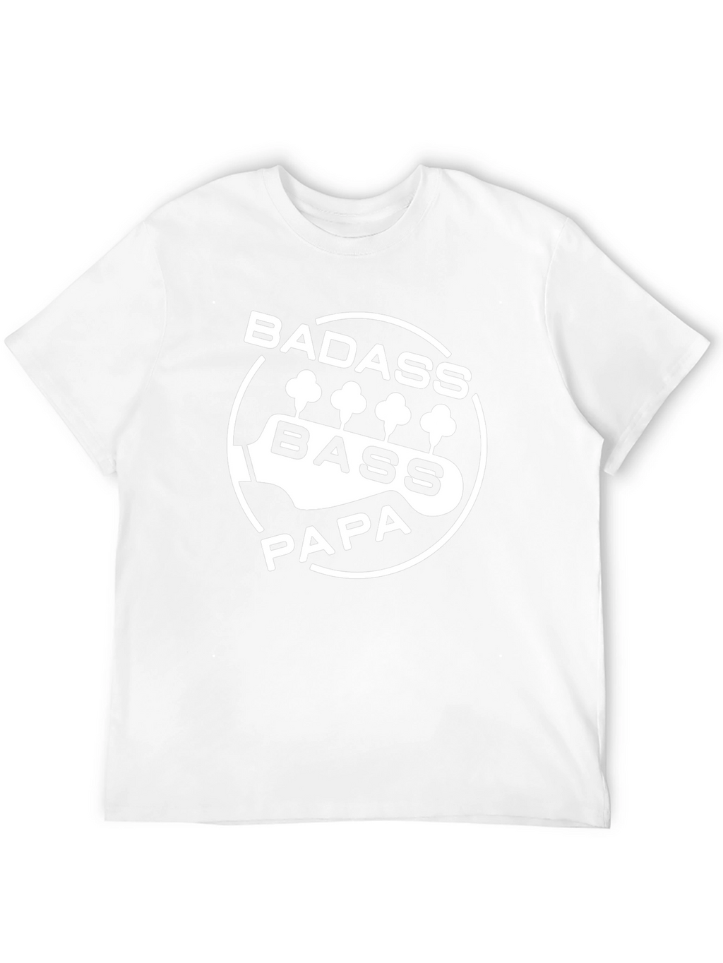 Badass Bass Papa T-Shirt - Cool Musician Dad Tee