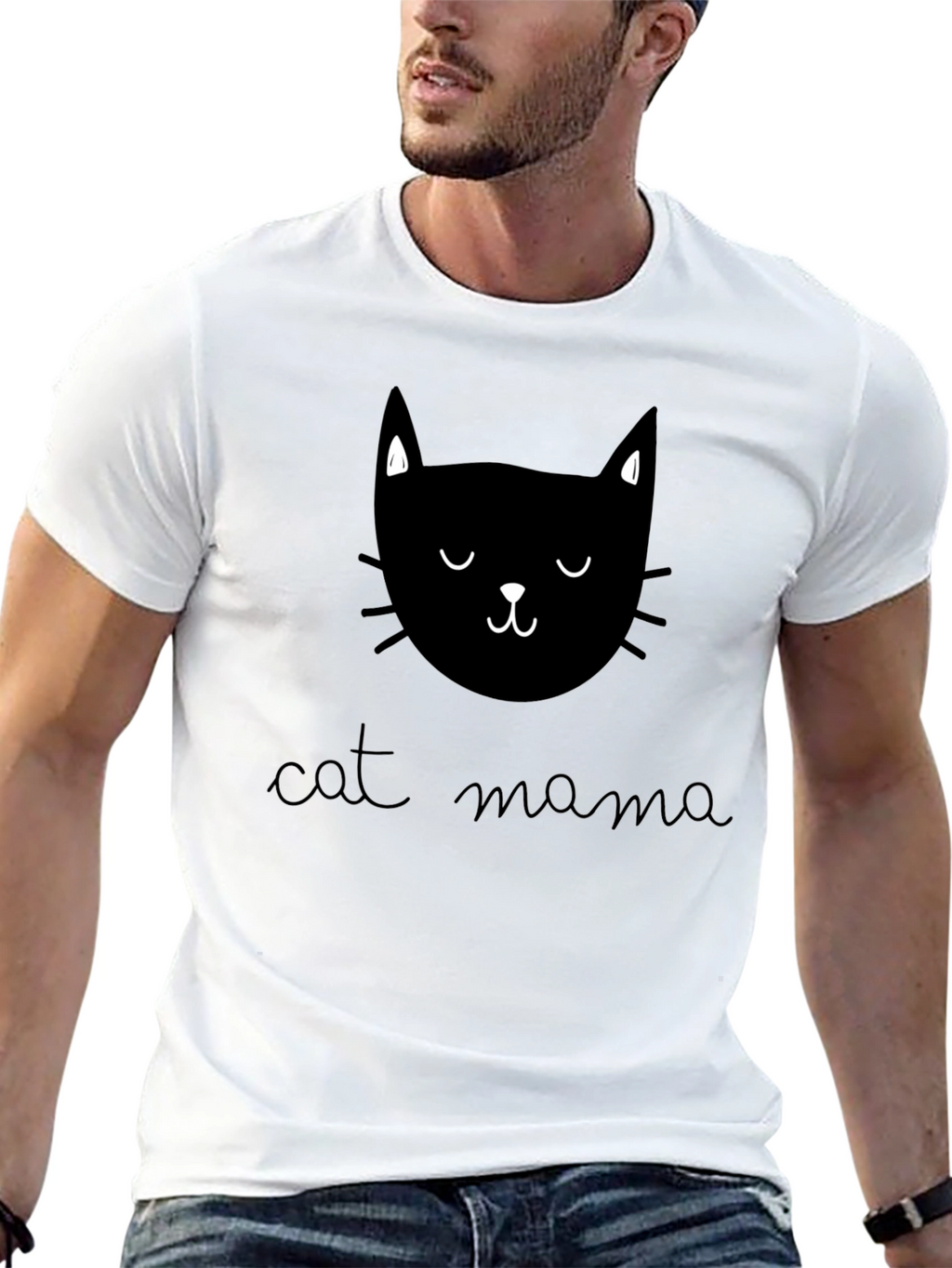 Cat Mama Graphic Tee - Unisex Black T-Shirt