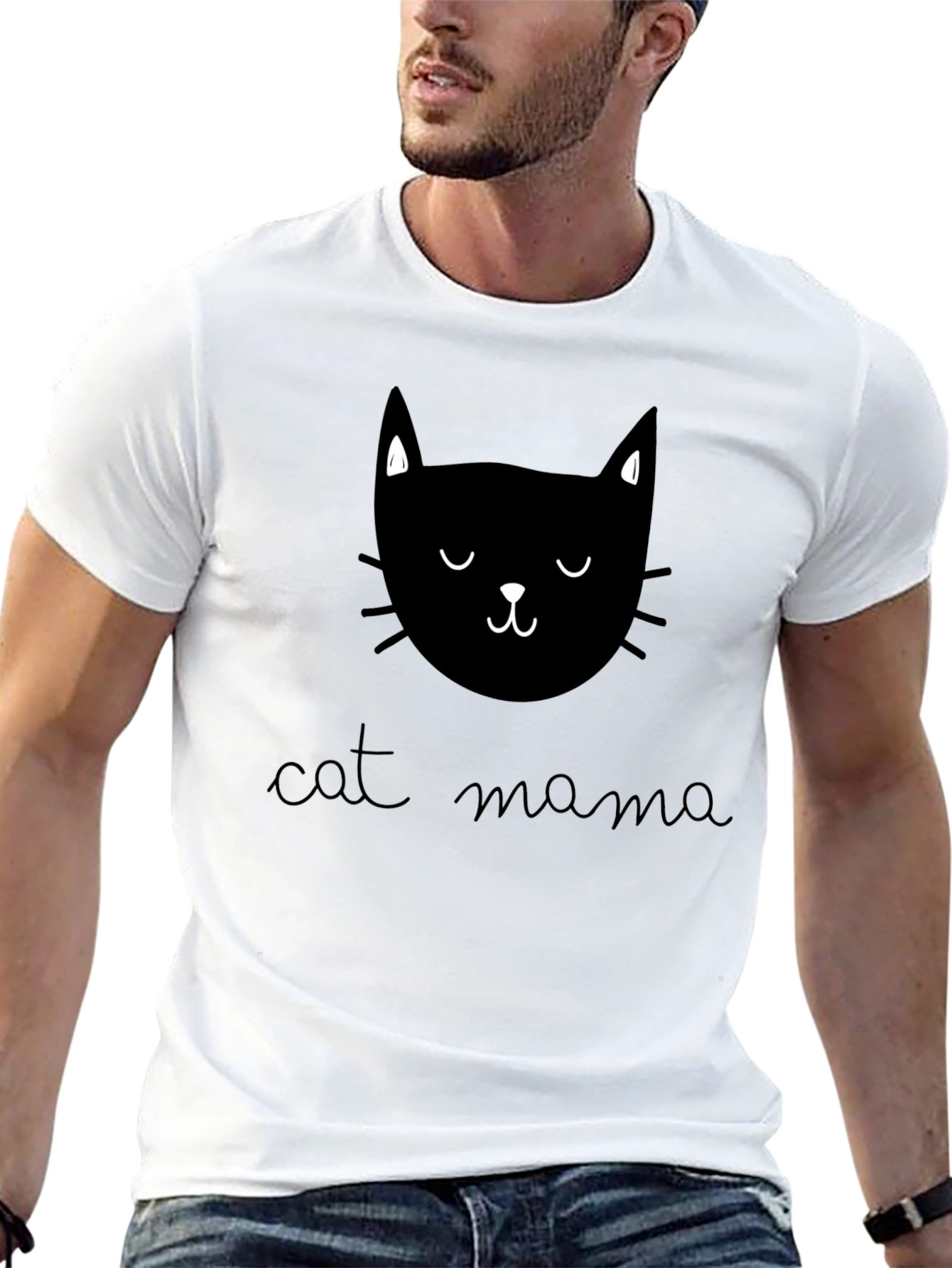 Cat Mama Graphic Tee - Unisex Black T-Shirt