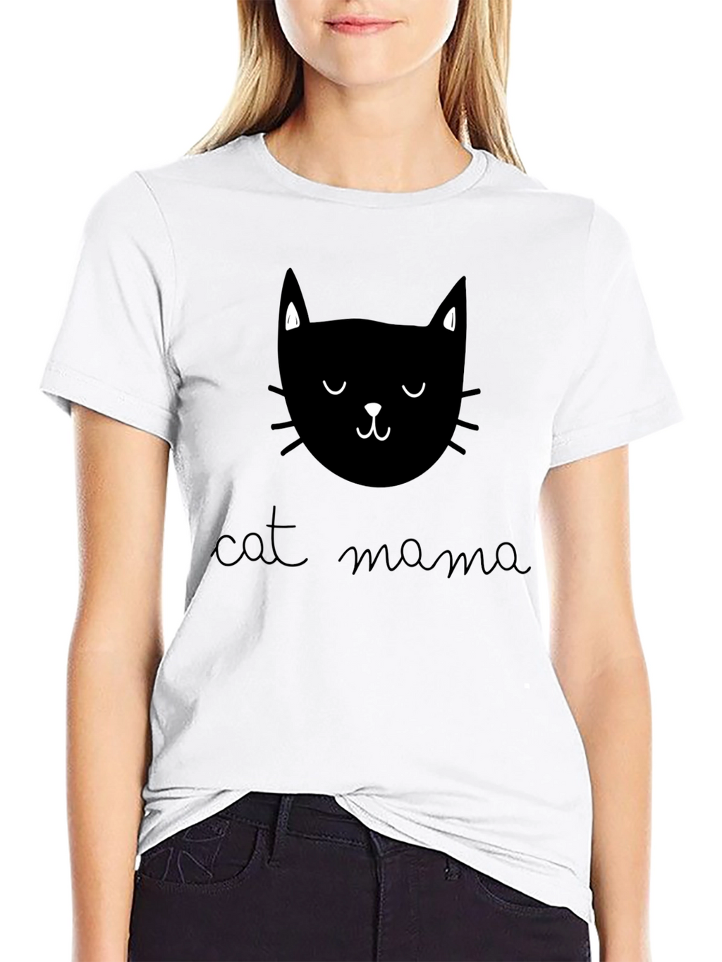 Cat Mama Graphic Tee - Unisex Black T-Shirt
