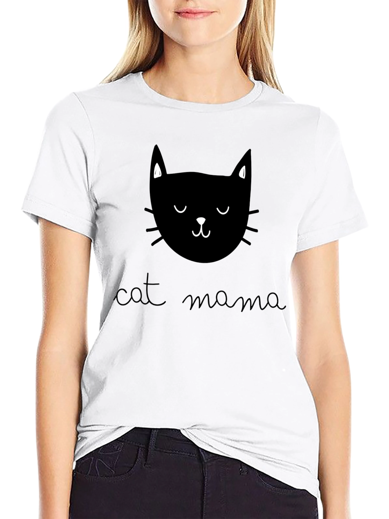 Cat Mama Graphic Tee - Unisex Black T-Shirt
