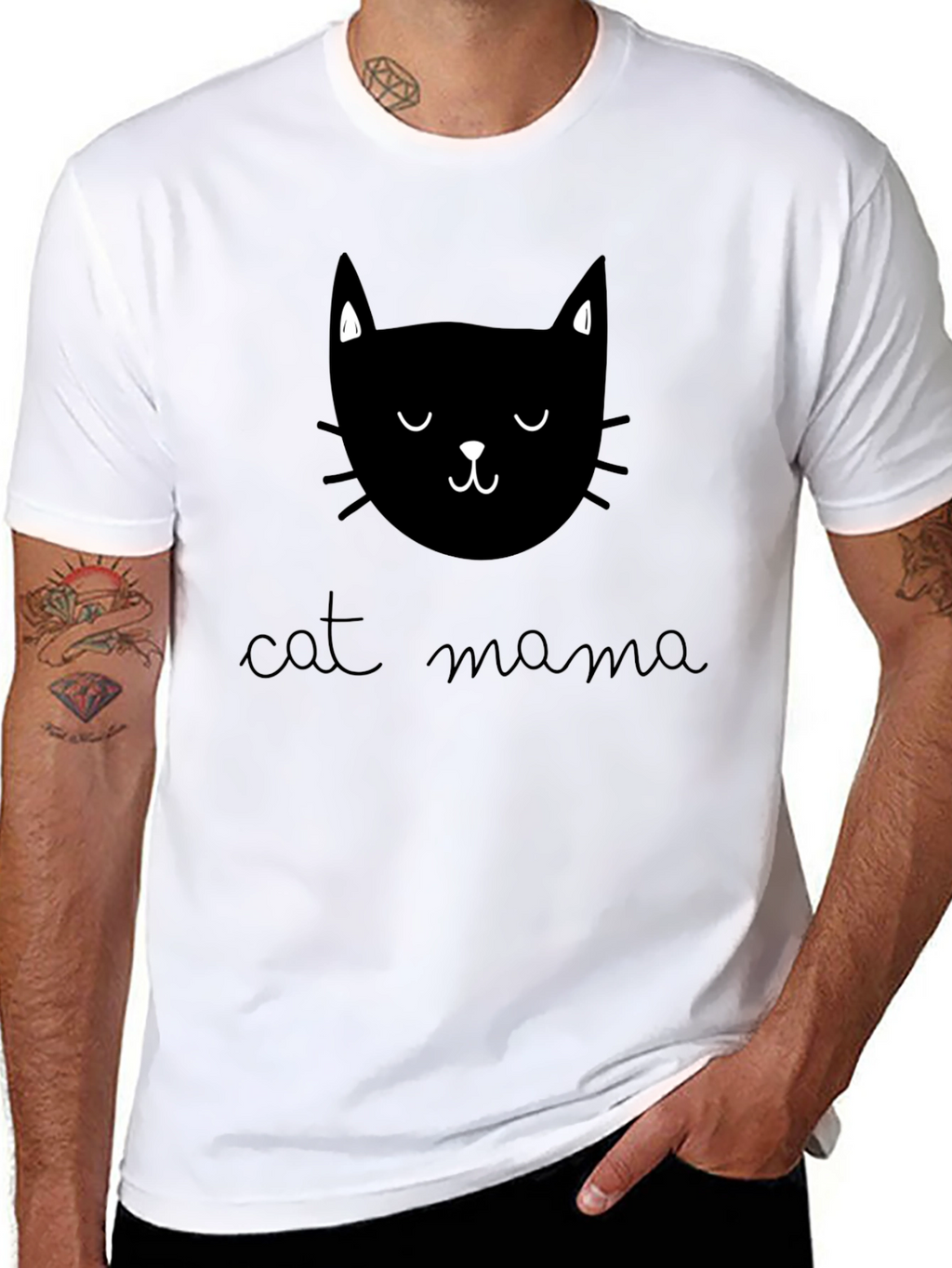 Cat Mama Graphic Tee - Unisex Black T-Shirt