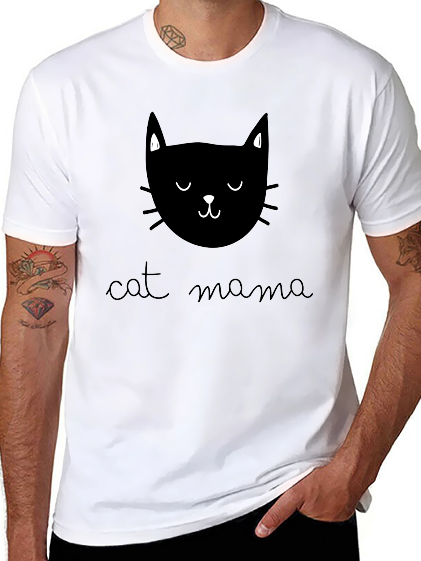 Cat Mama Graphic Tee - Unisex Black T-Shirt