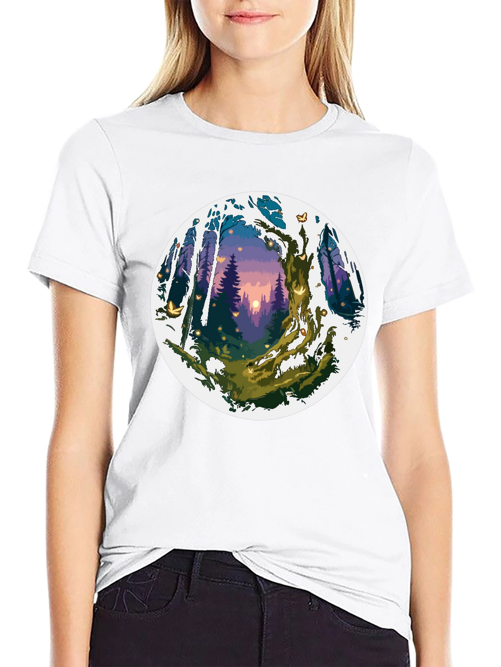 Enchanted Forest Graphic Tee - Unisex Black T-Shirt