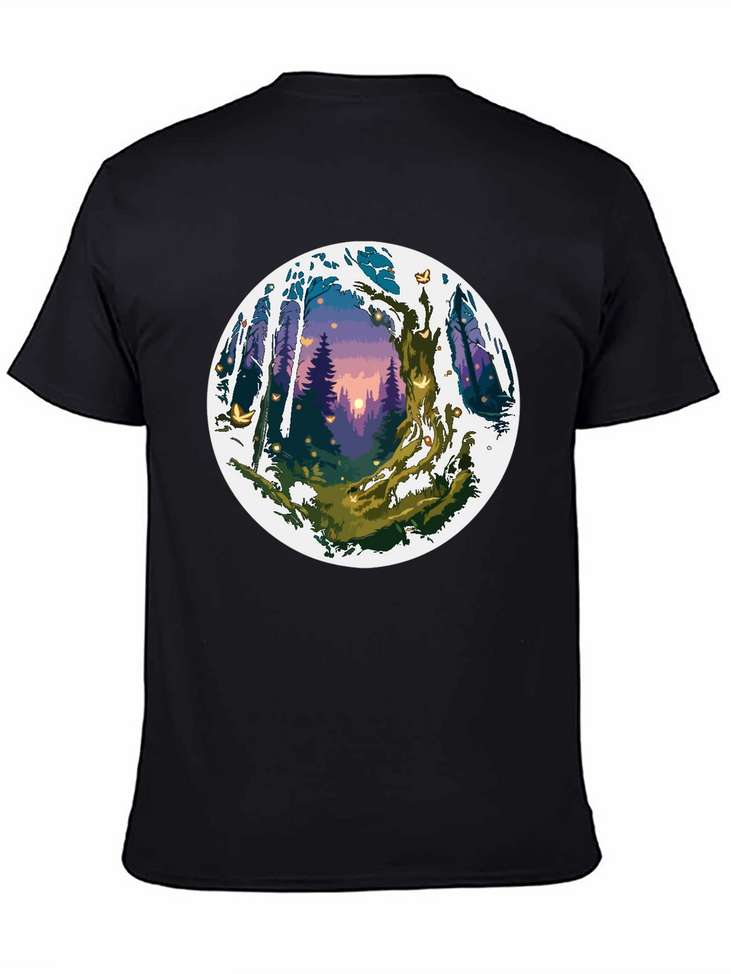 Enchanted Forest Graphic Tee - Unisex Black T-Shirt