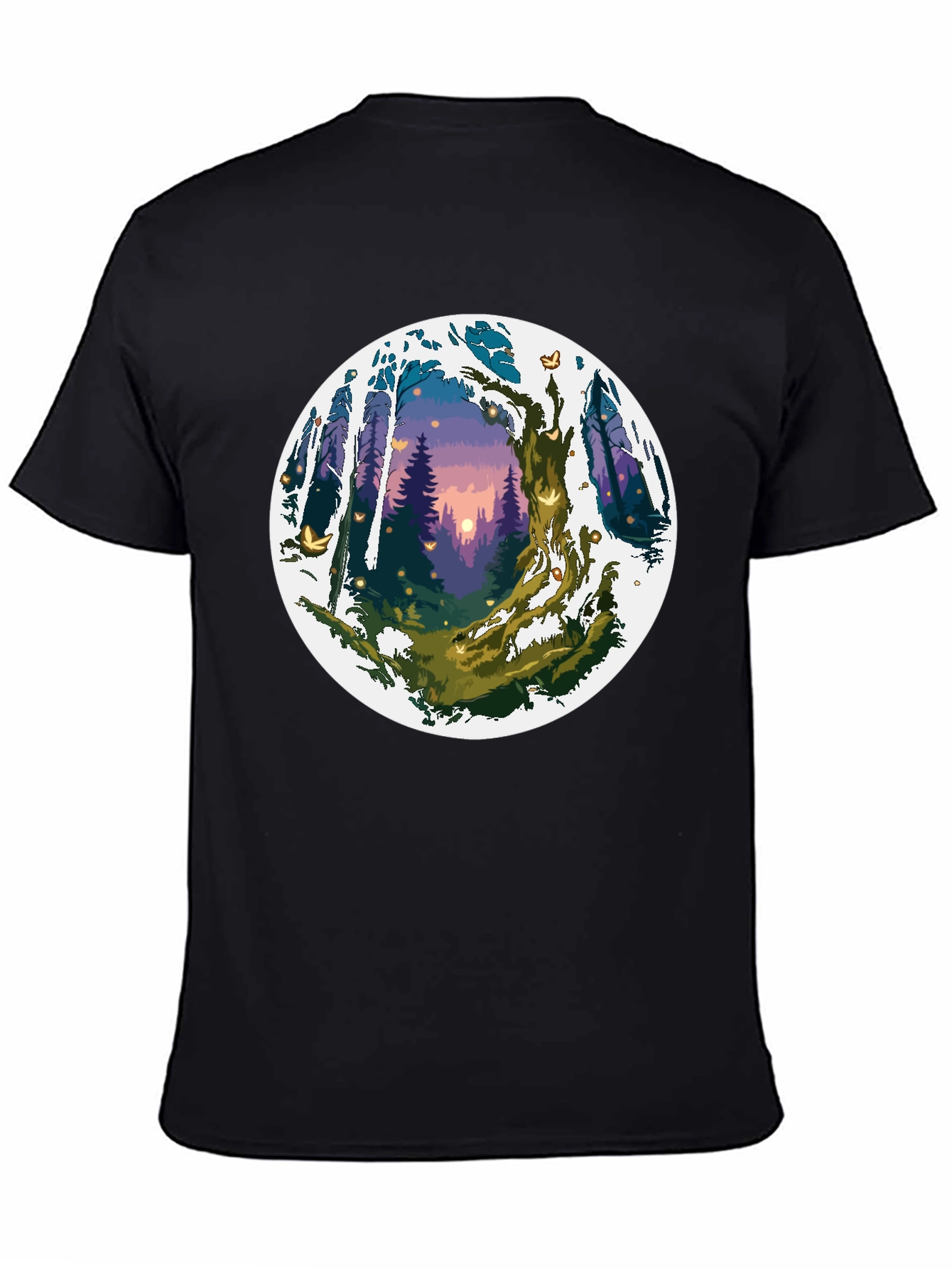 Enchanted Forest Graphic Tee - Unisex Black T-Shirt